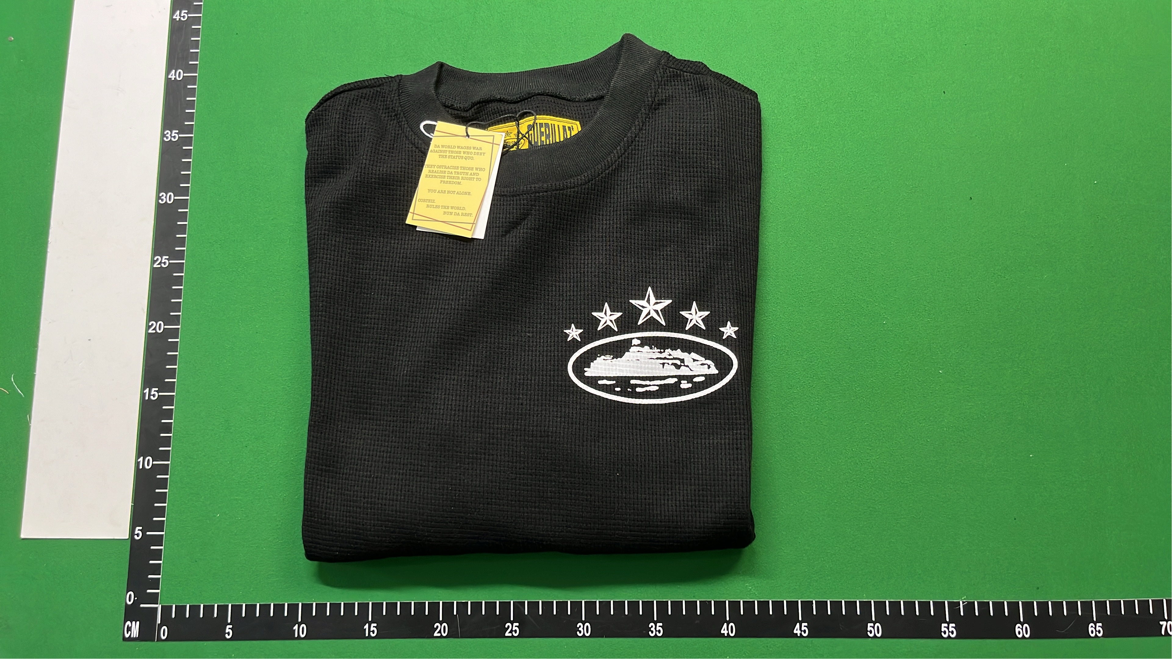 Black Long Sleeve Shirt with Star Design