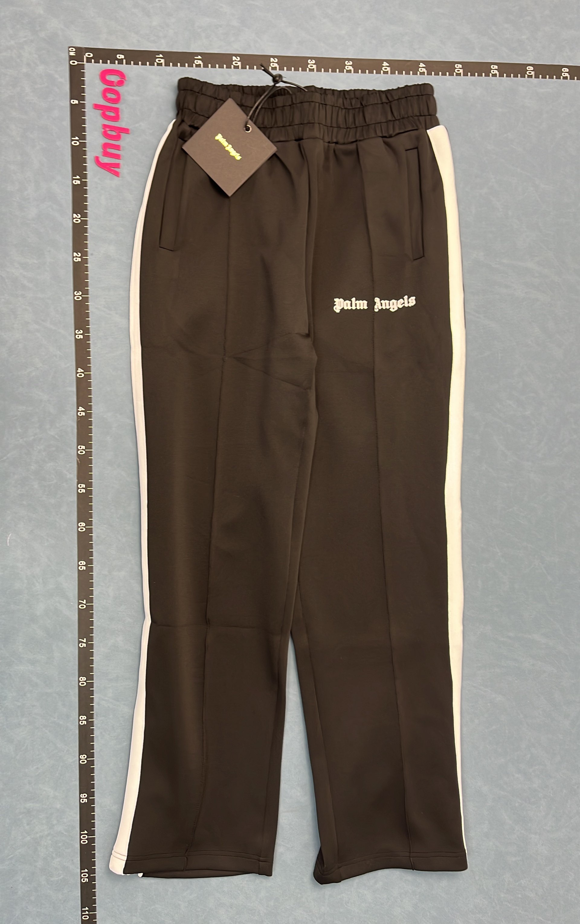 Purple Track Pants with White Side Stripes and Angels Logo
