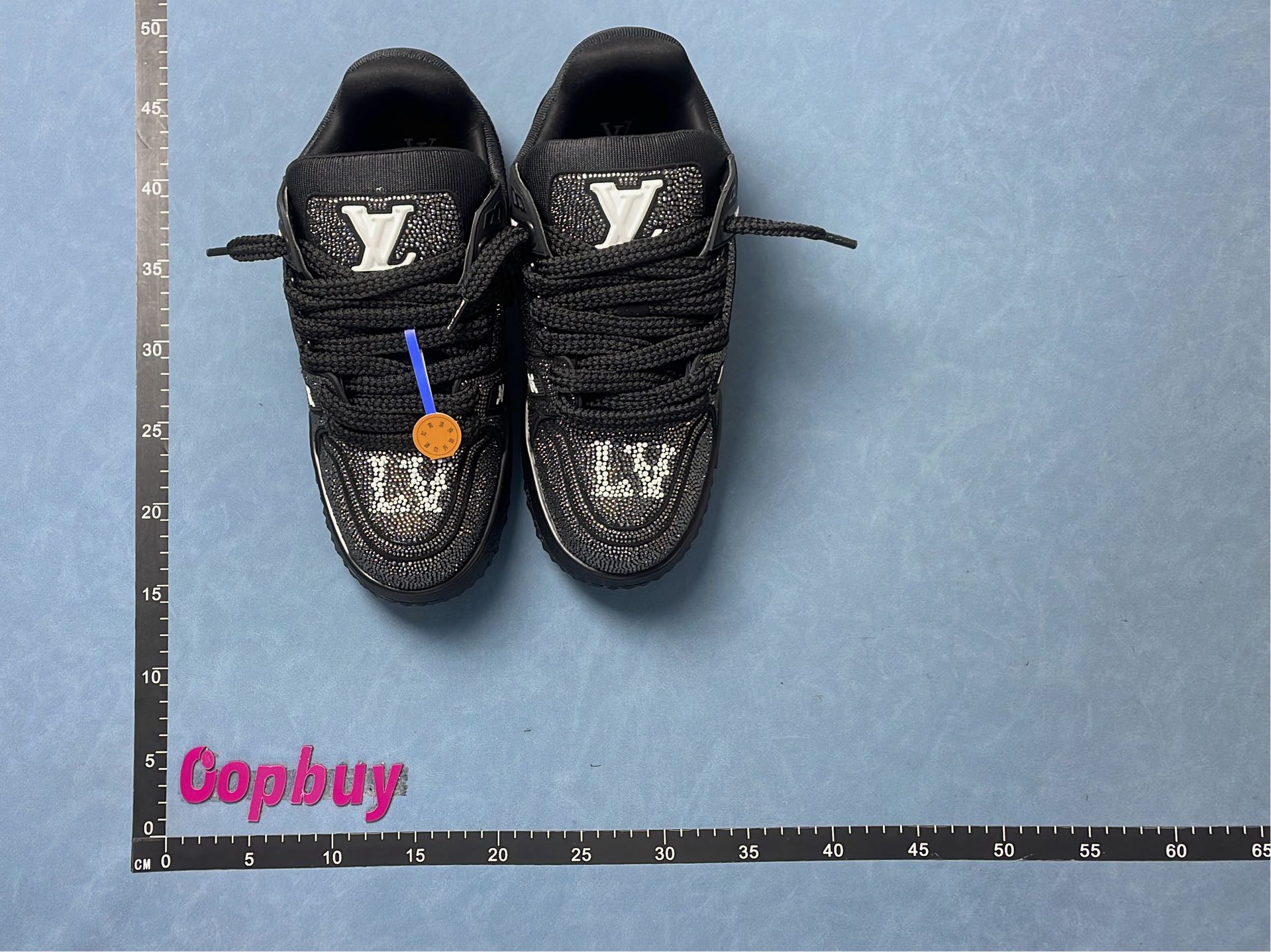 LV Trainer Sneakers in Navy and White