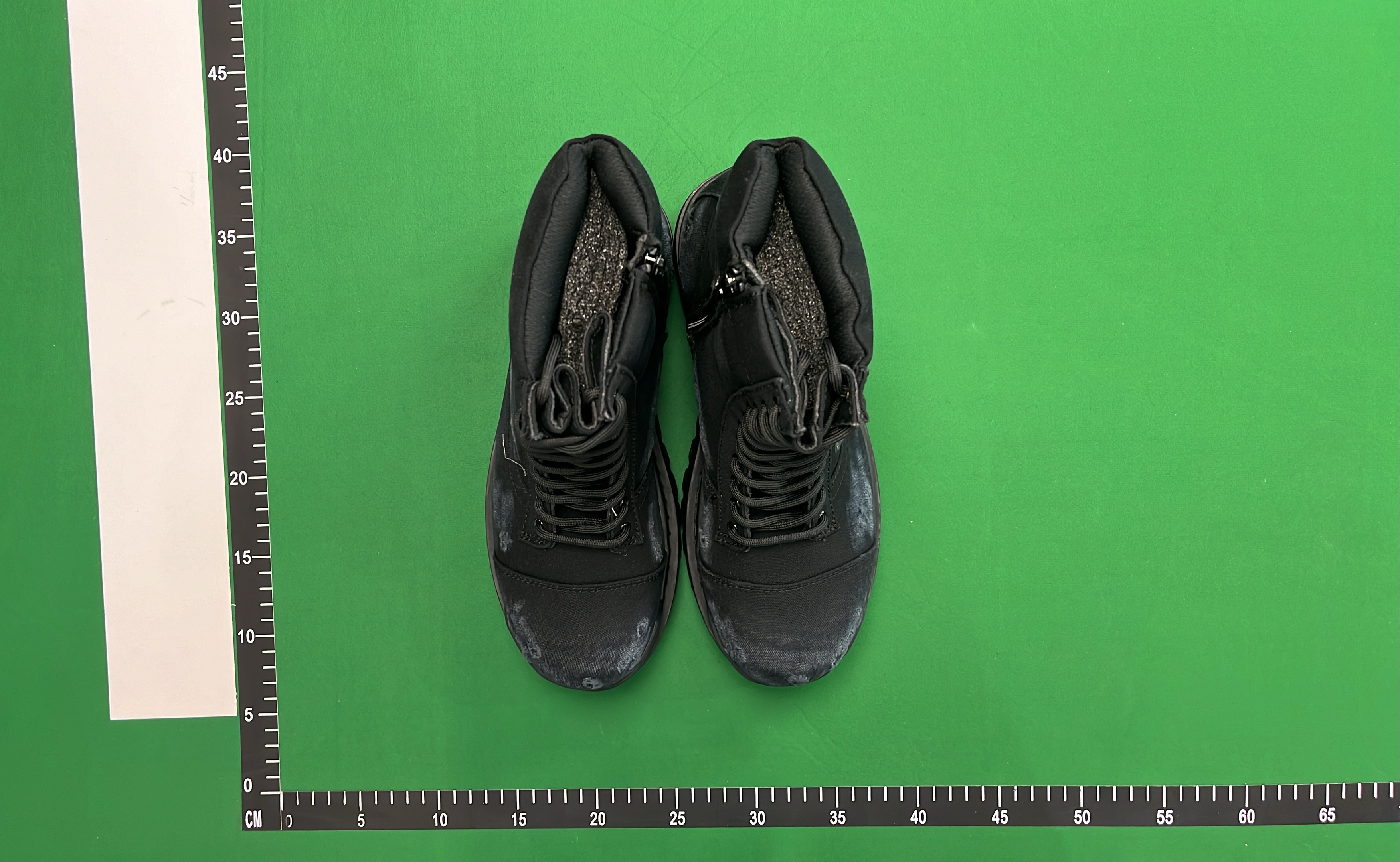 Black High-Top Lace-Up Combat Boots for Men and Women
