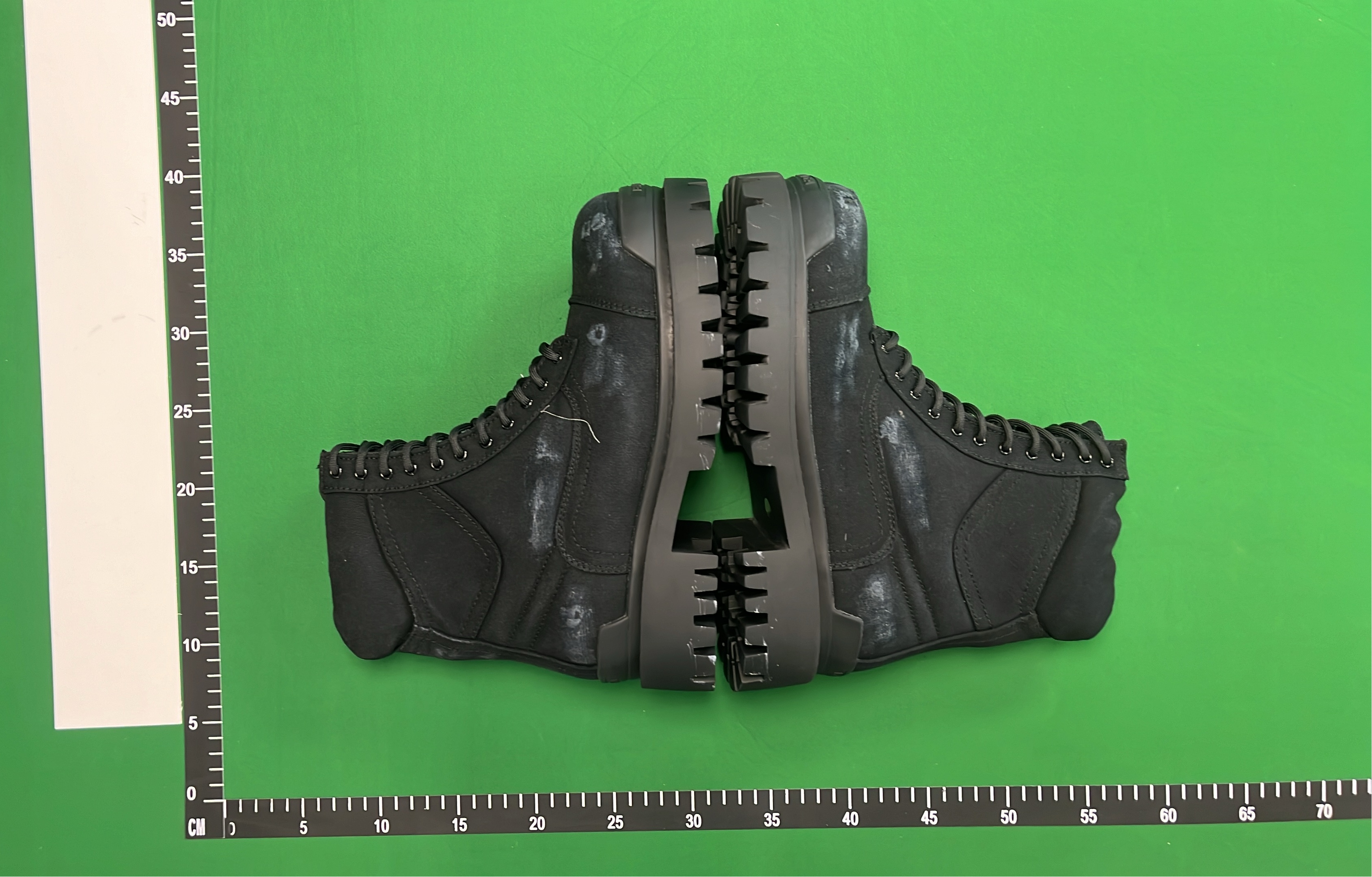 Black High-Top Lace-Up Combat Boots for Men and Women