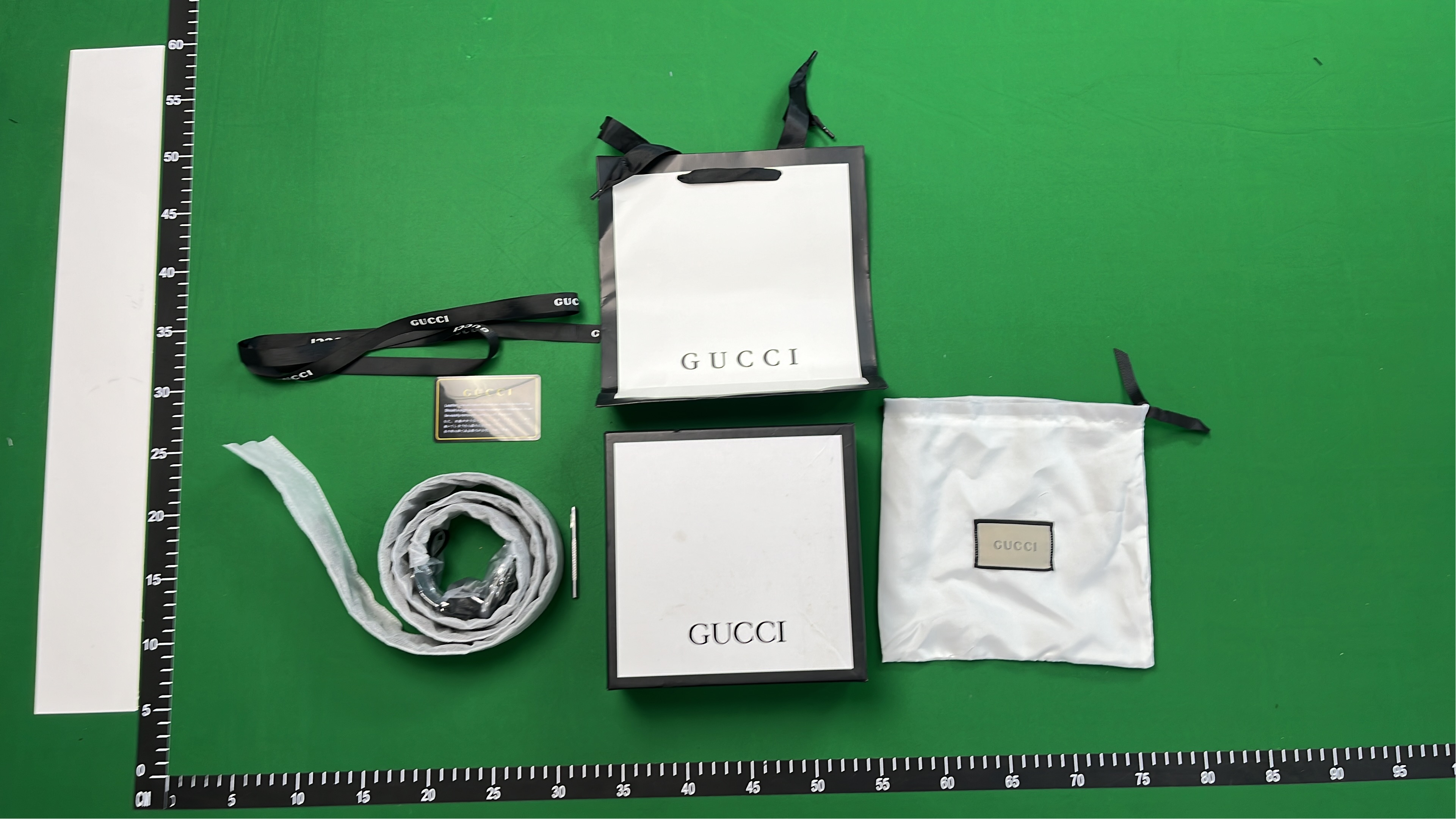 Gucci Black Leather Belt with GG Logo Buckle