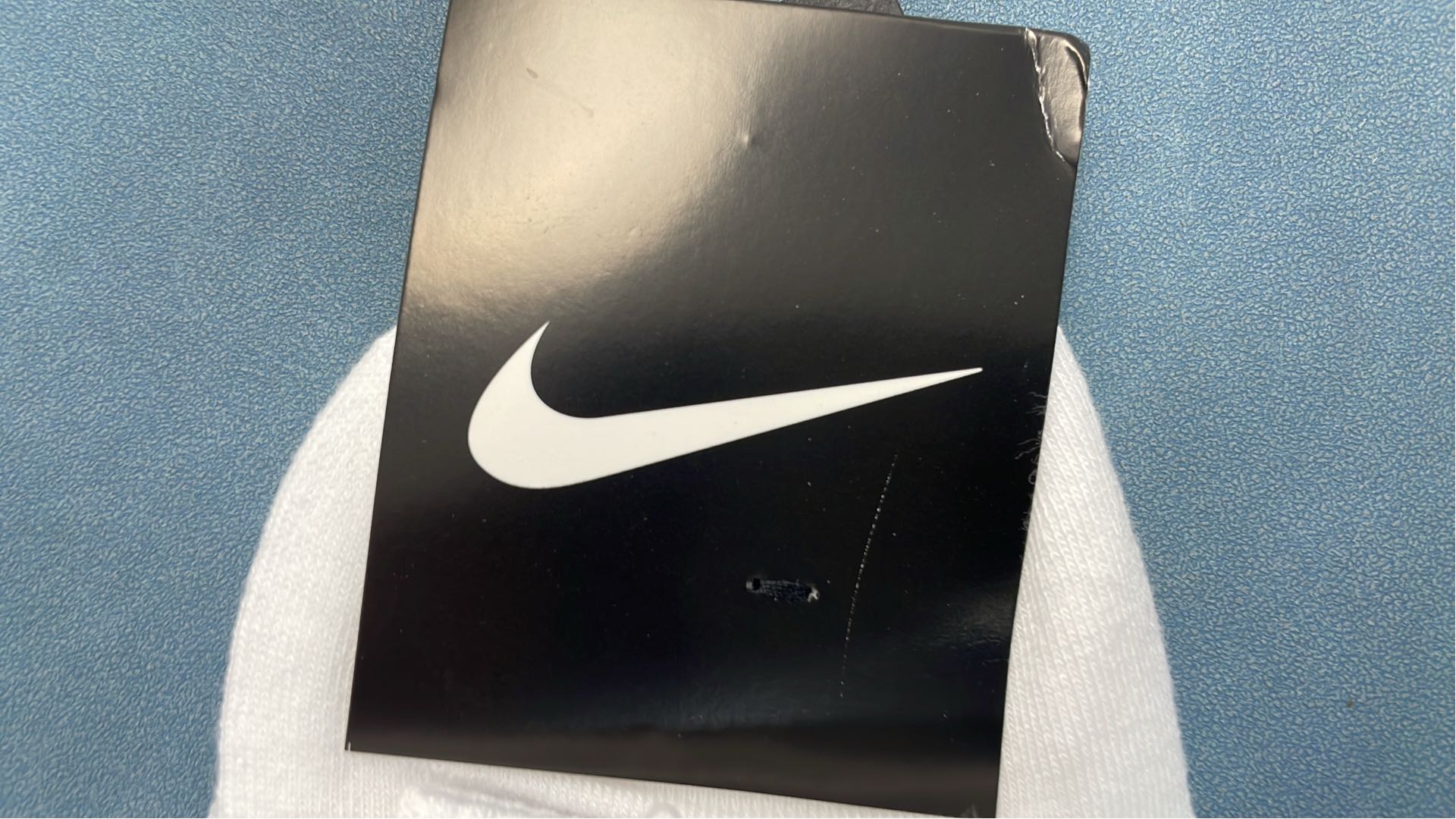 Nike Black Socks with White Swoosh Logo