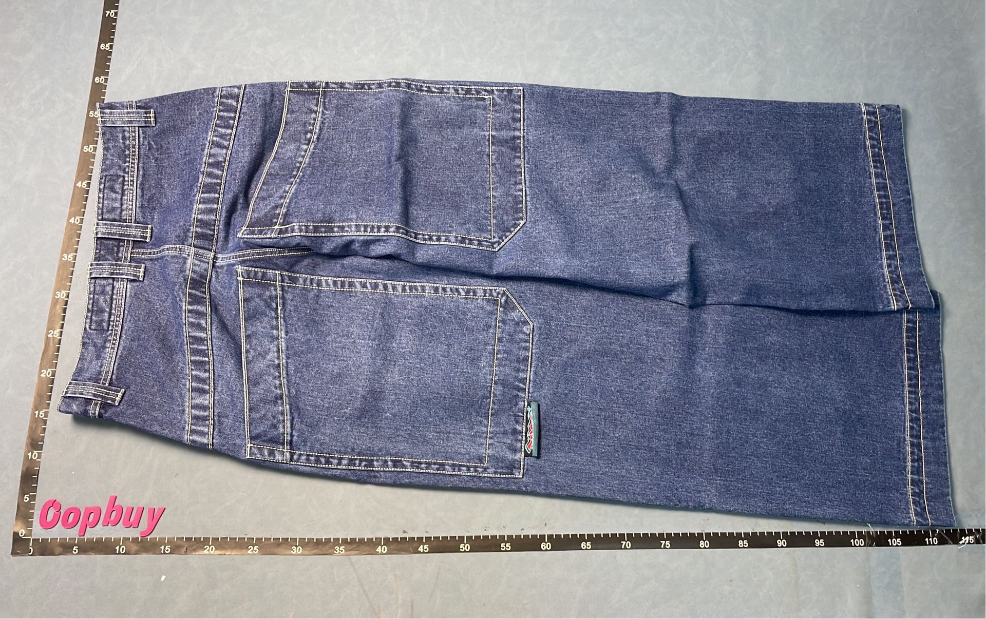 Stussy Wide Leg Denim Jeans with Graphic Patch