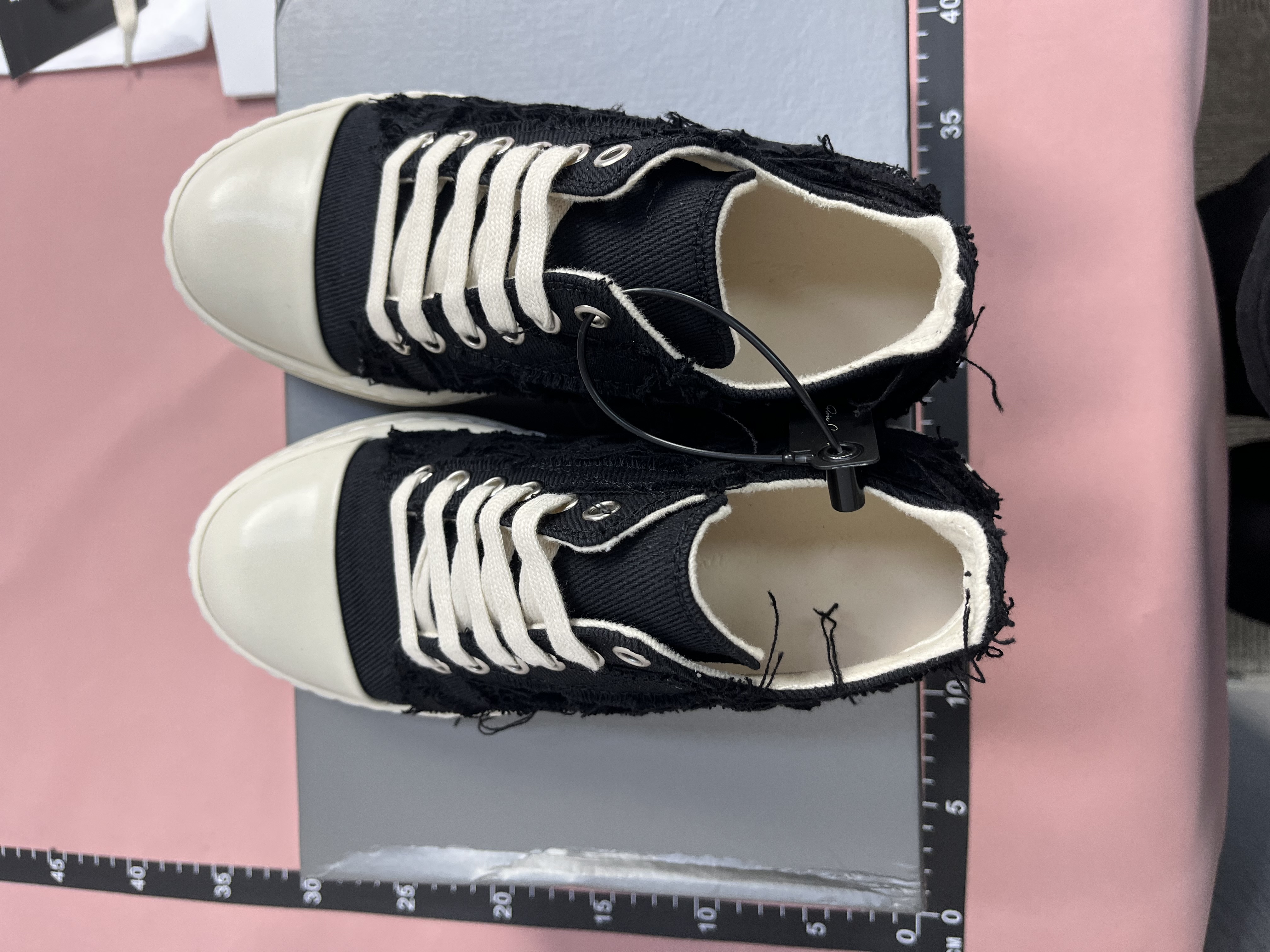 Distressed Black Canvas Low Top Sneakers for Men and Women