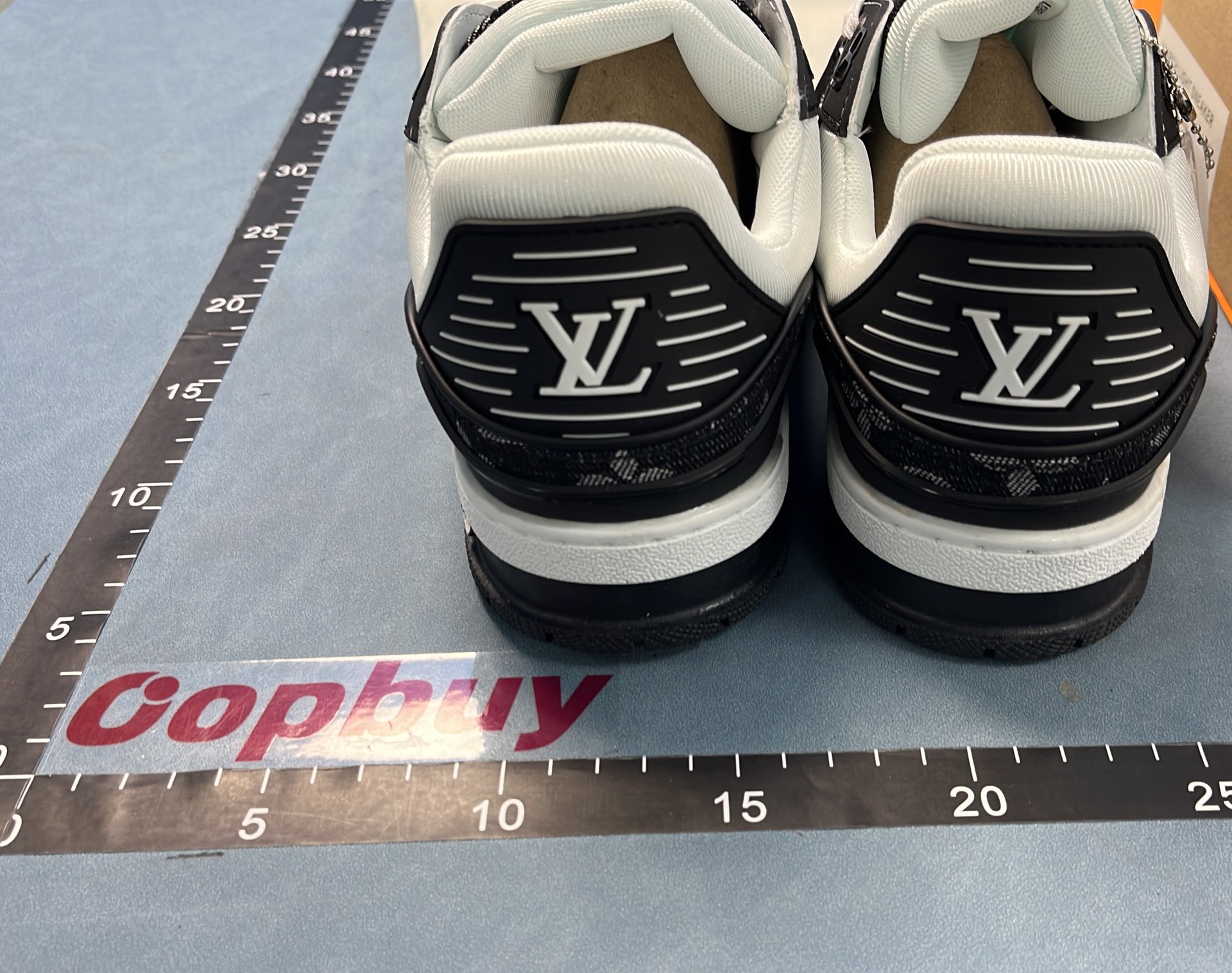 LV Trainer Monogram Sneakers Black White
