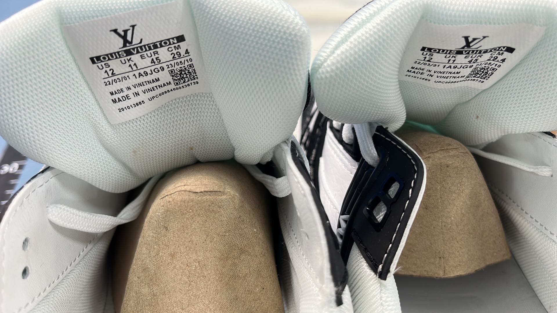 LV Trainer Monogram Sneakers Black White