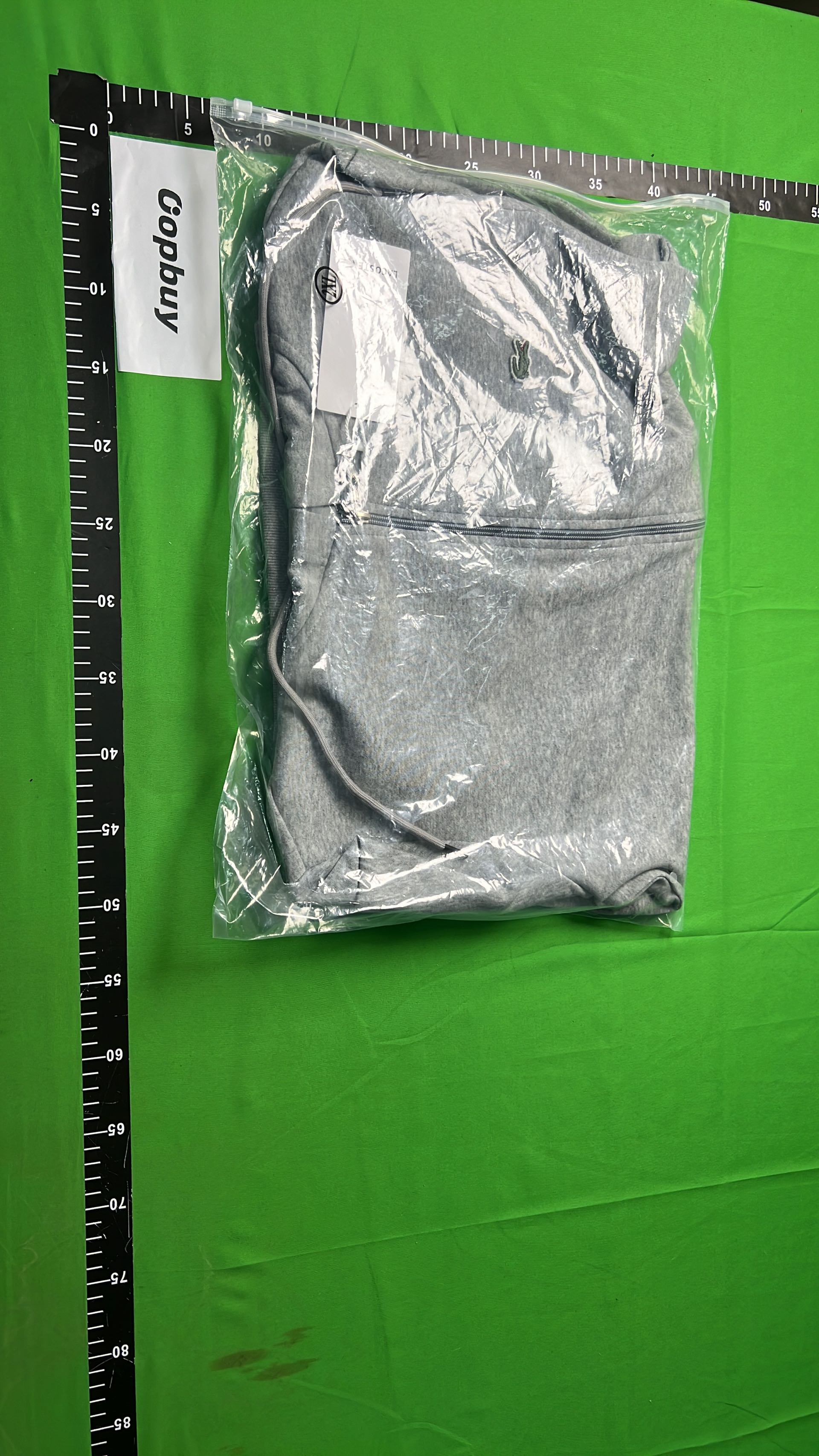 Lacoste Men's Zip-Up Hoodie in Grey and Black