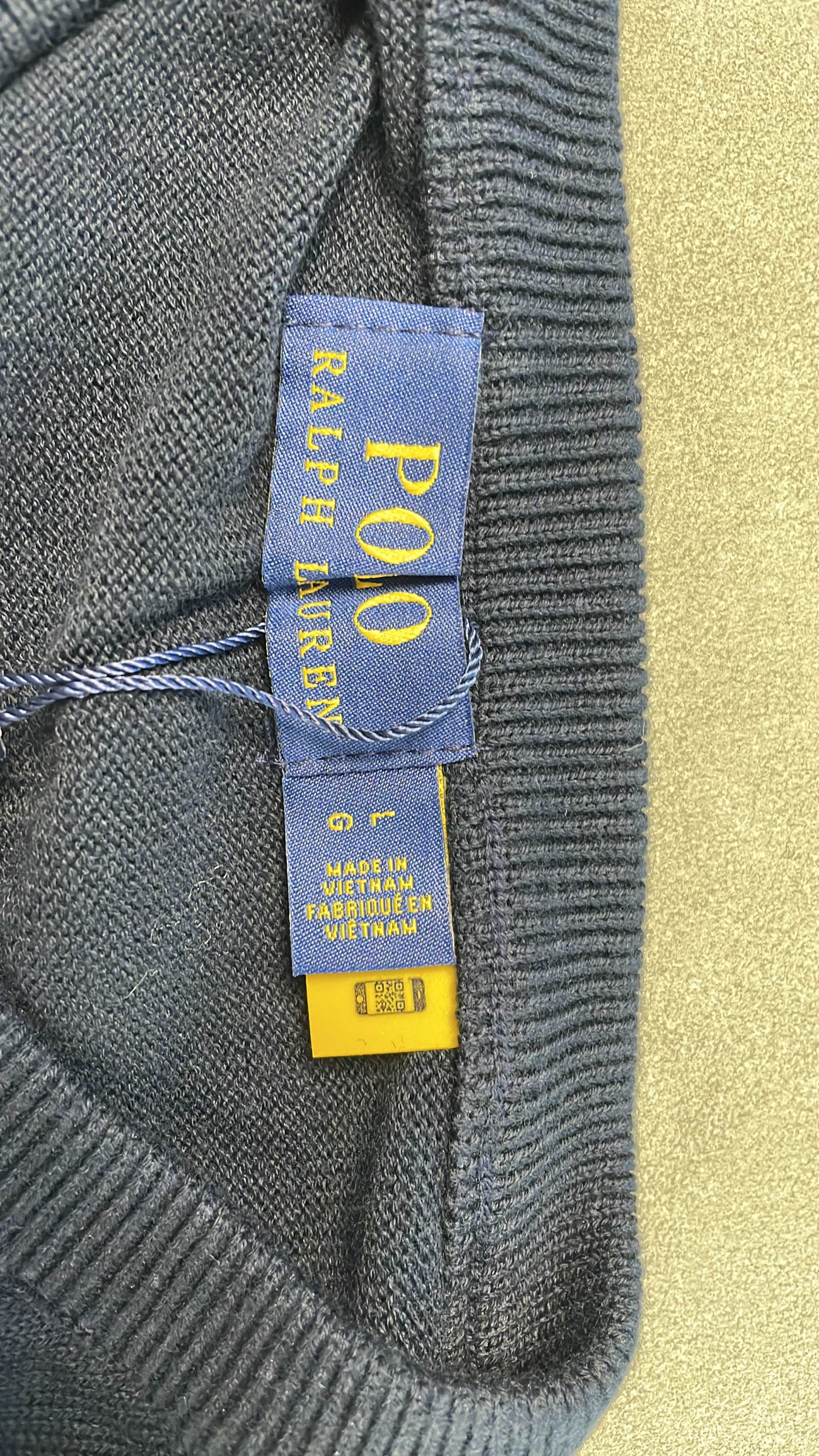 Men's V-Neck Sweater with Embroidered Pony Logo