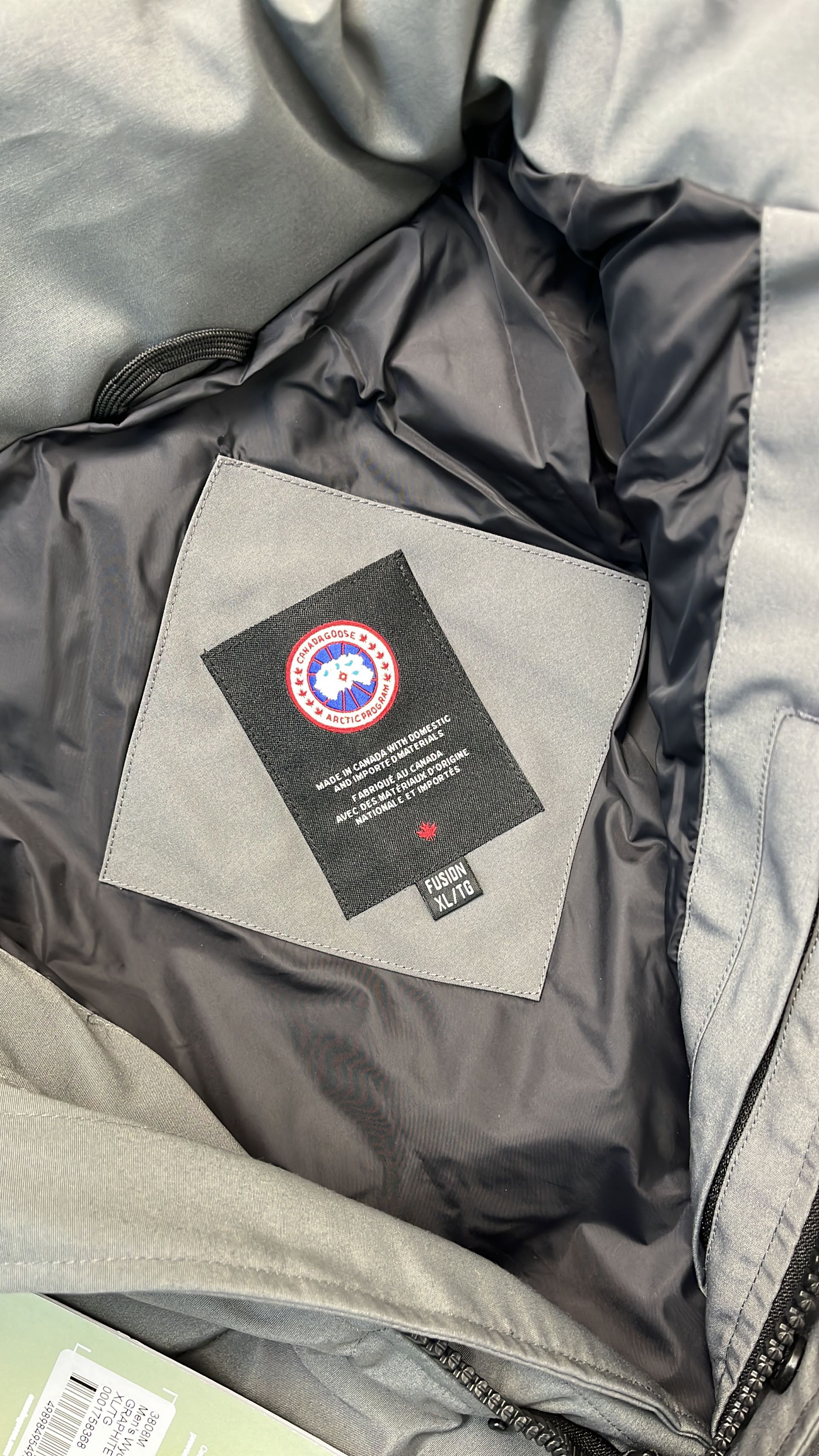 Canada Goose Navy Blue Down Jacket with Fur Hood