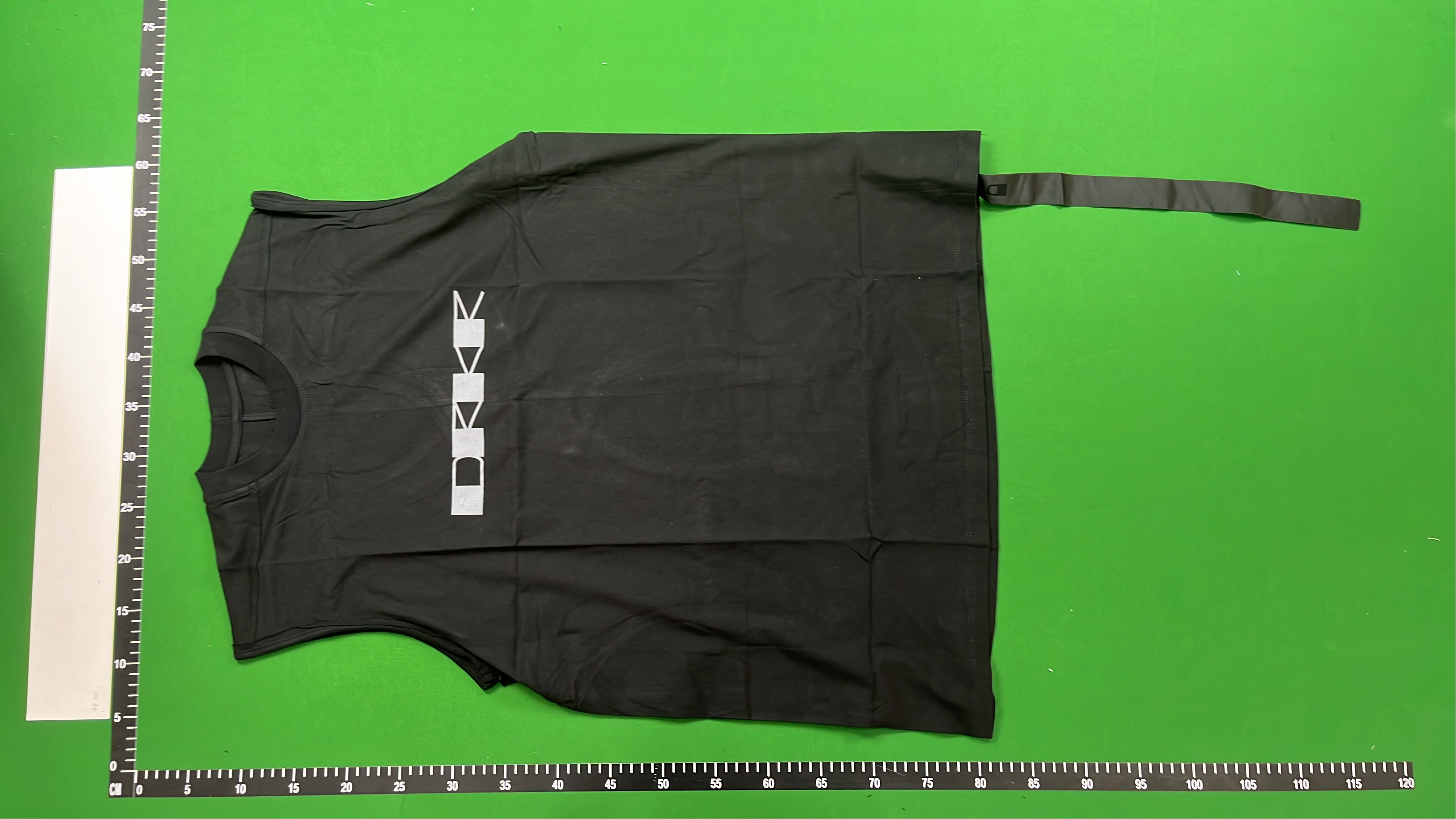 DKKR Black Sleeveless Tank Top with Logo and Drawstring