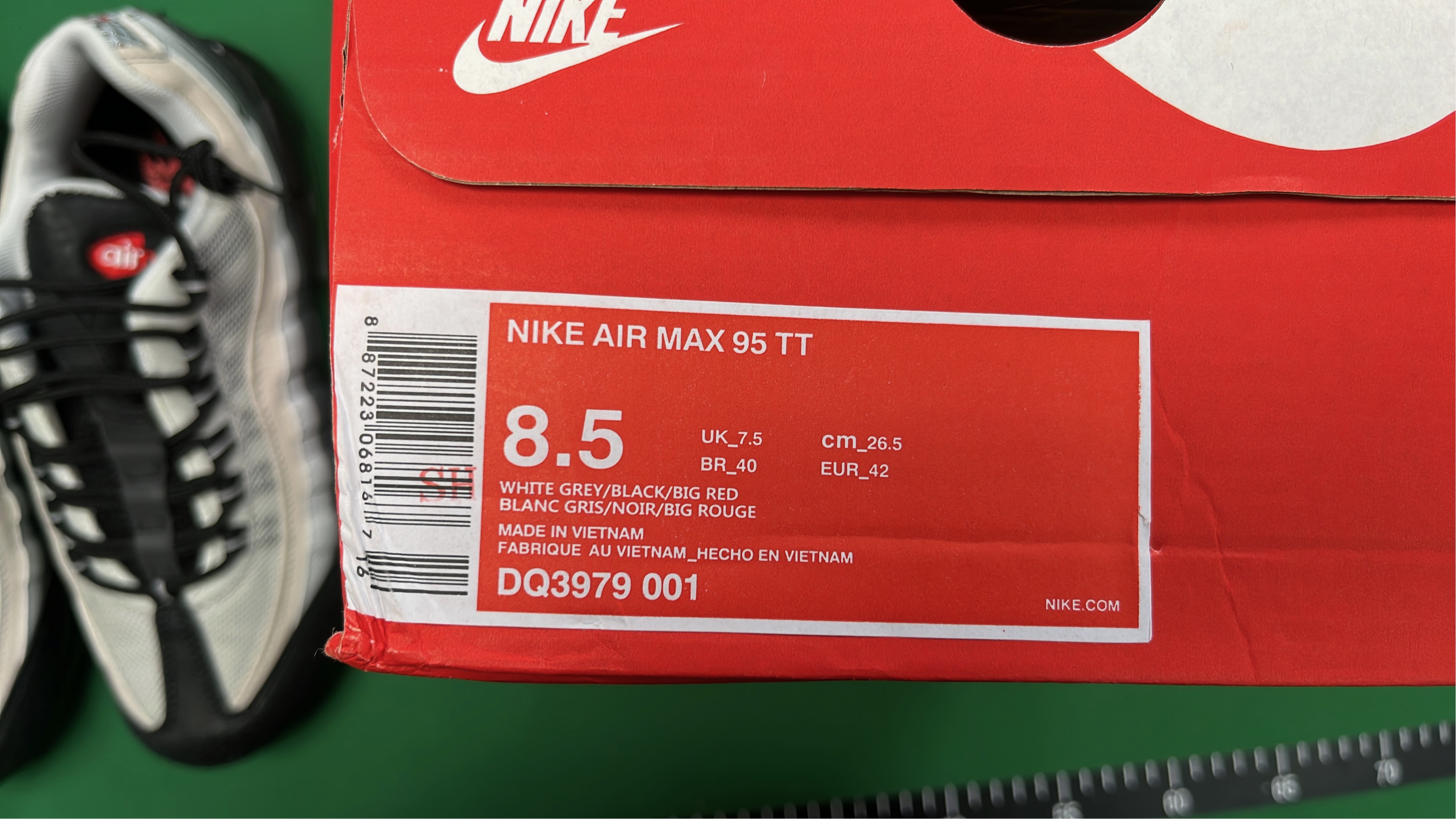 Nike Air Max 95 Black Red Men's Running Shoes