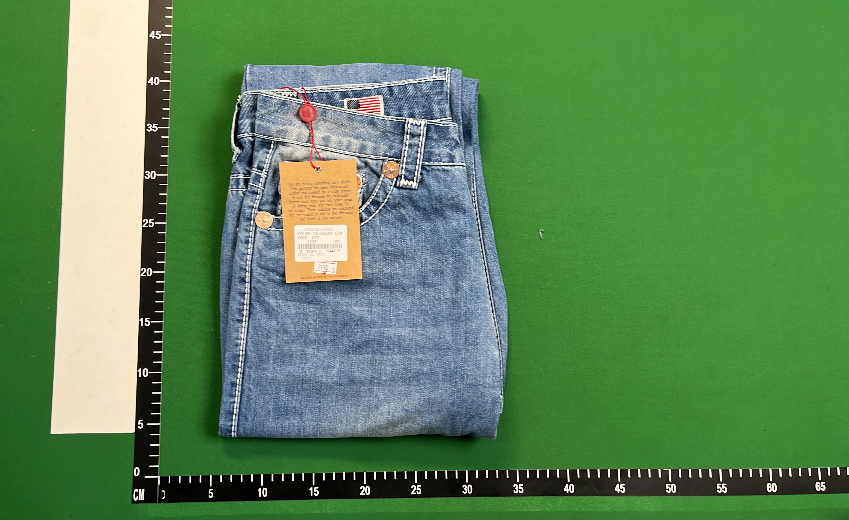 True Religion Black Jeans with White Stitching M2918