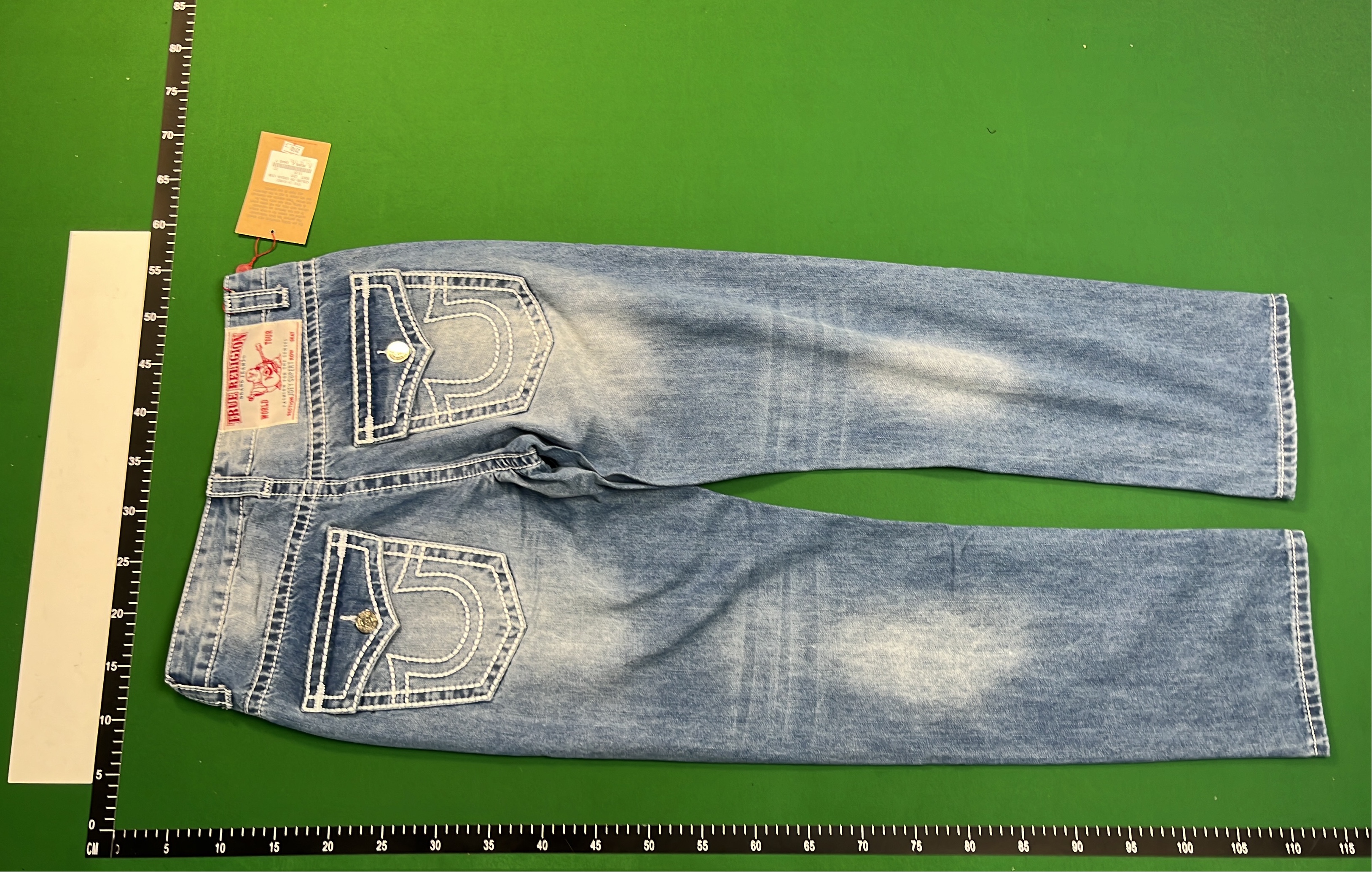 True Religion Black Jeans with White Stitching M2918