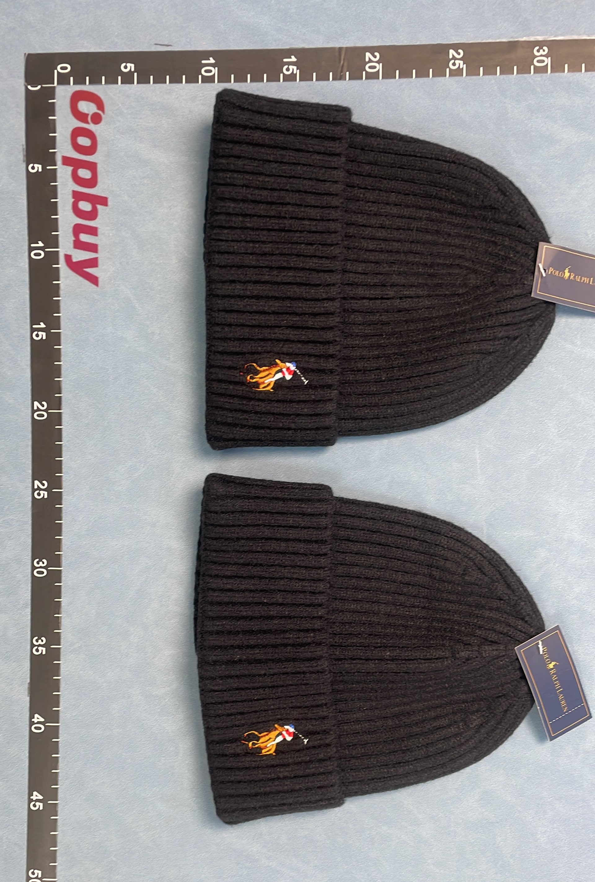 Polo Ralph Lauren Maroon Ribbed Knit Beanie Hat