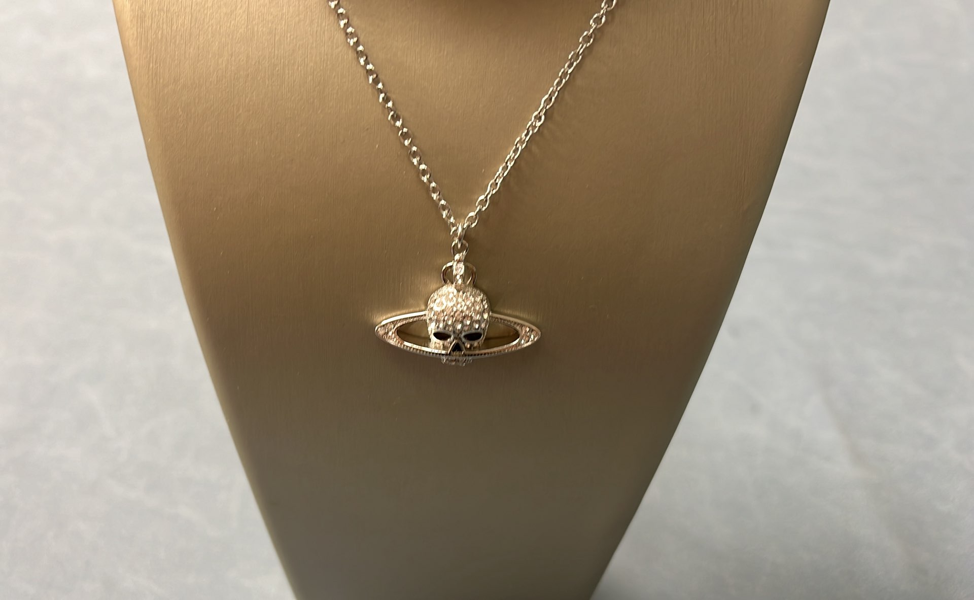 Vivienne Westwood Skull Orb Necklace with Crystal Accents