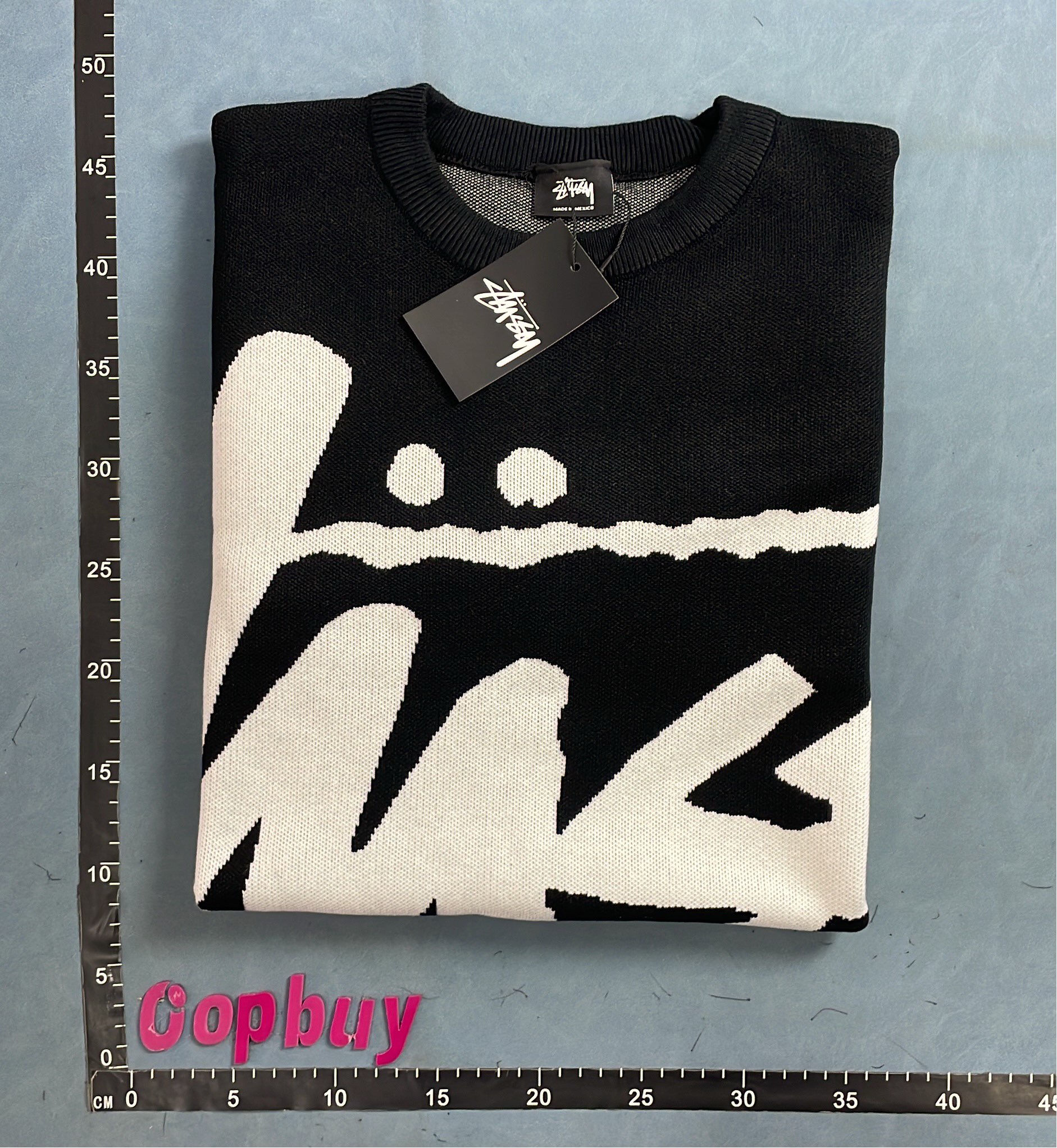 Stussy Spiral Knit Sweater - Black, Green, Cream