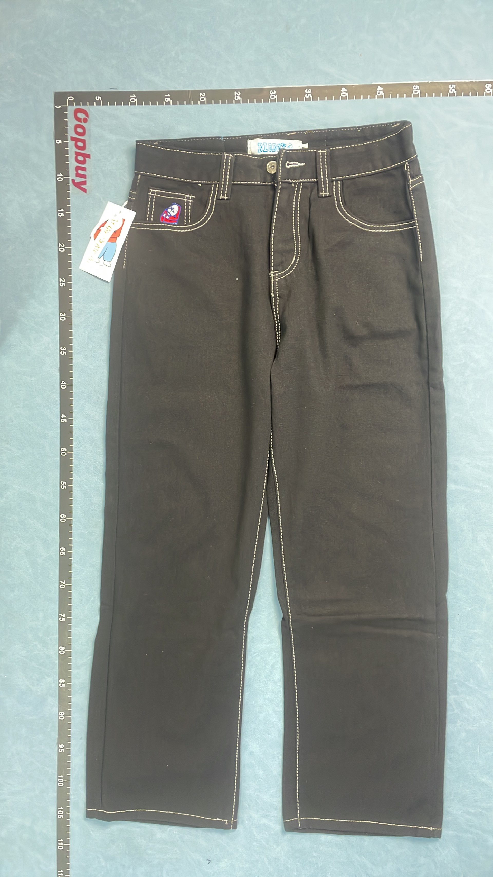 Doraemon Embroidered Denim Pants for Men