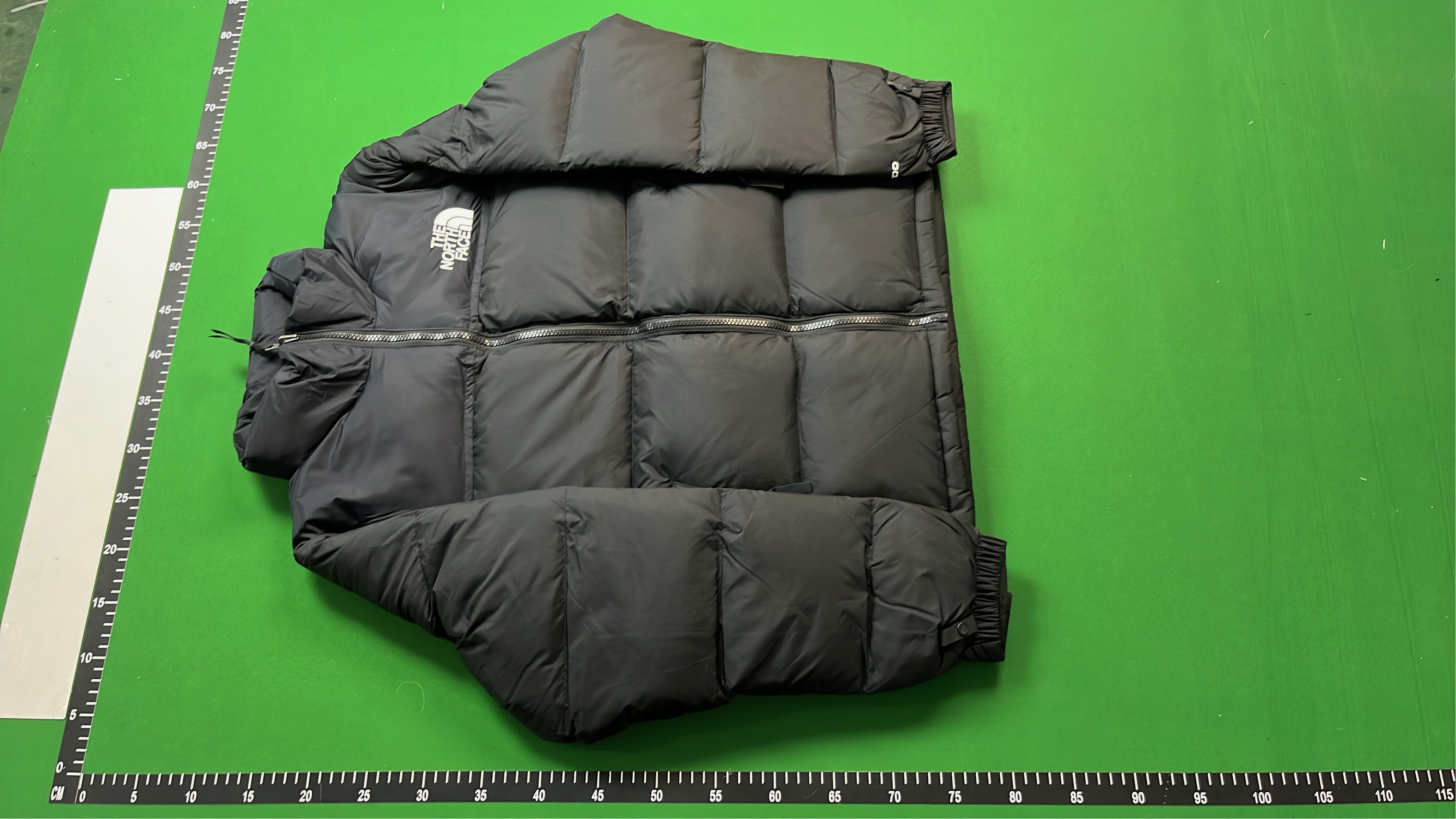 The North Face Light Blue and Black Puffer Jacket