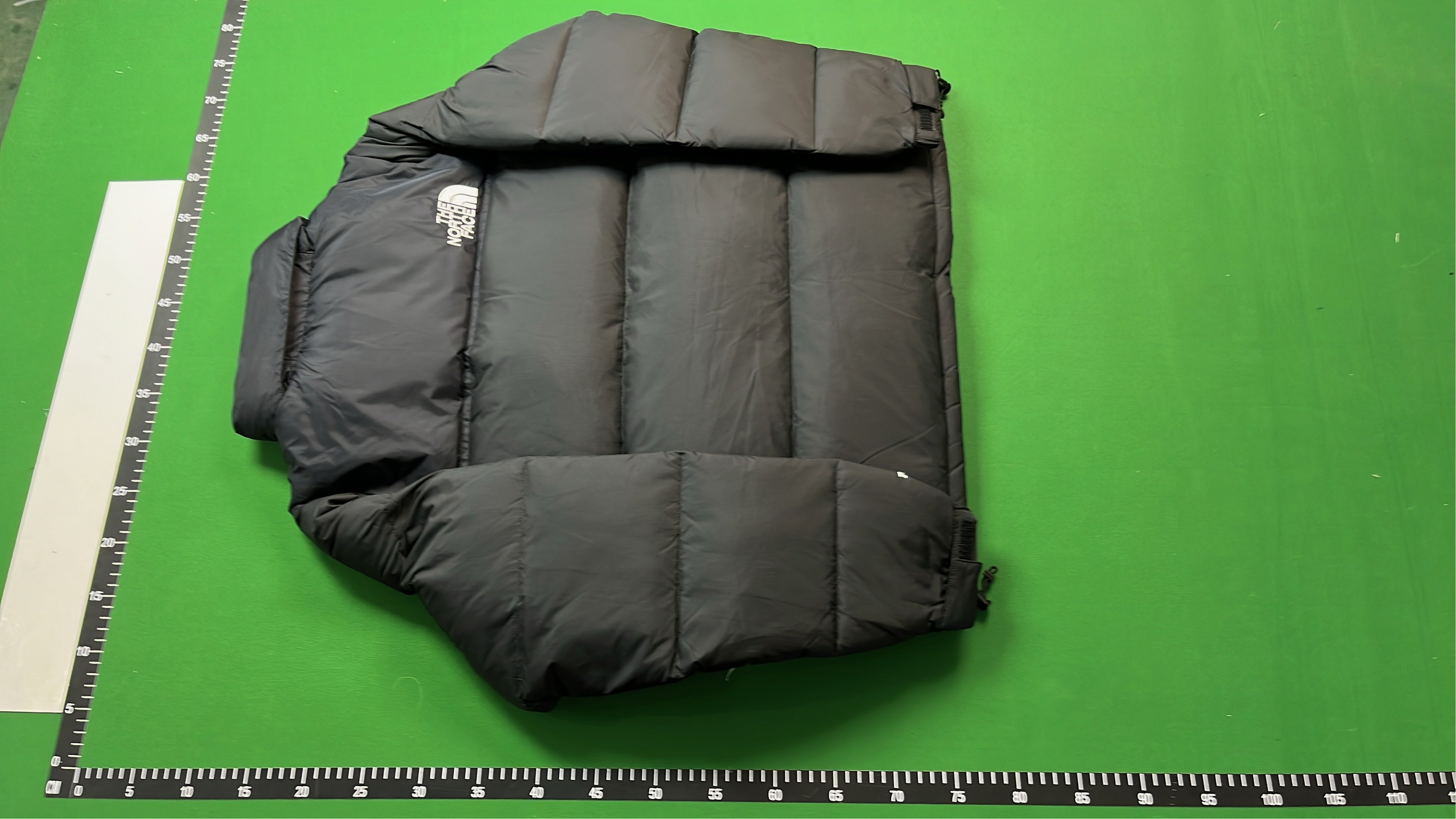 The North Face Light Blue and Black Puffer Jacket