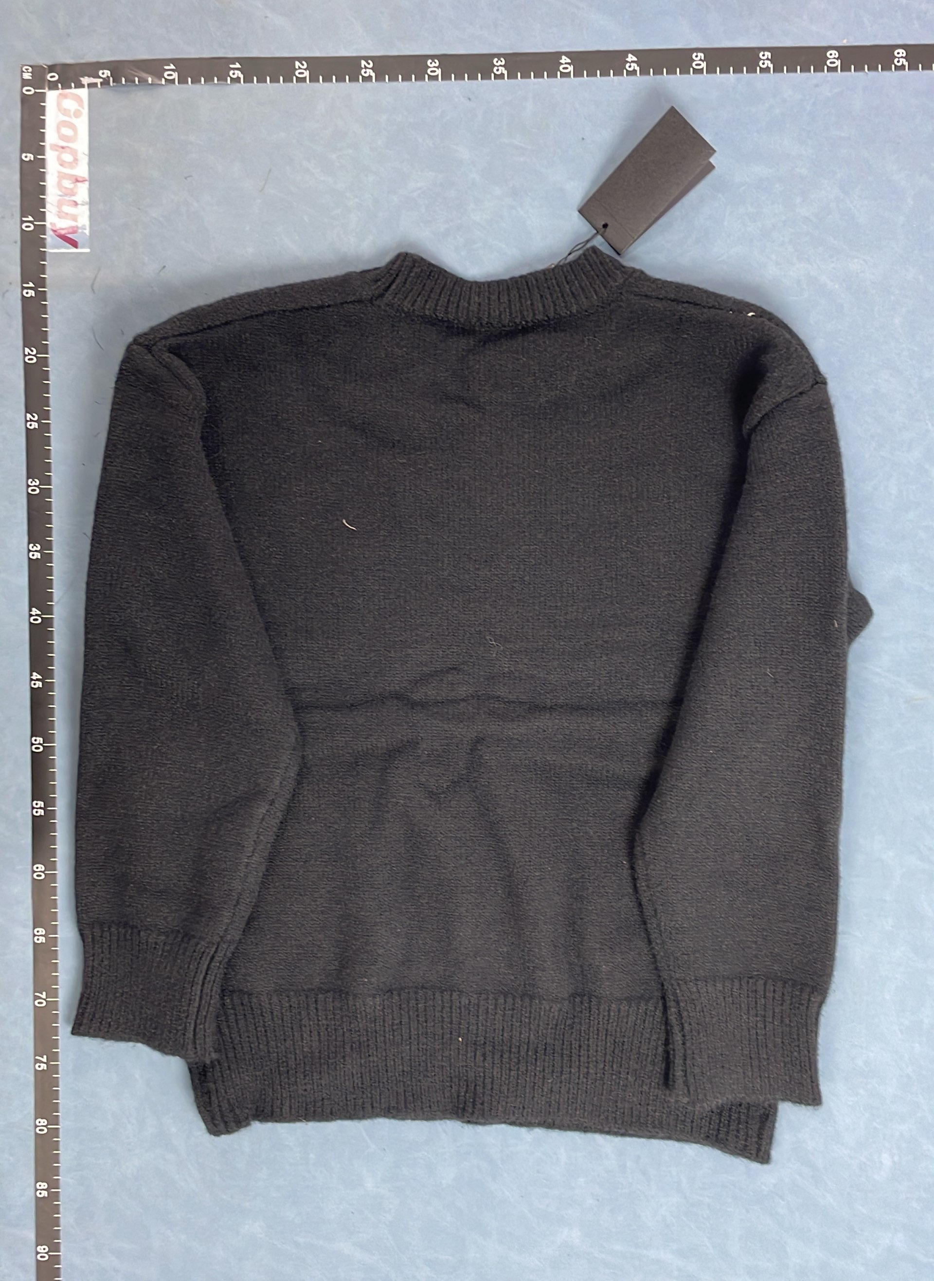 Saint Laurent Black Knit Sweater with Logo