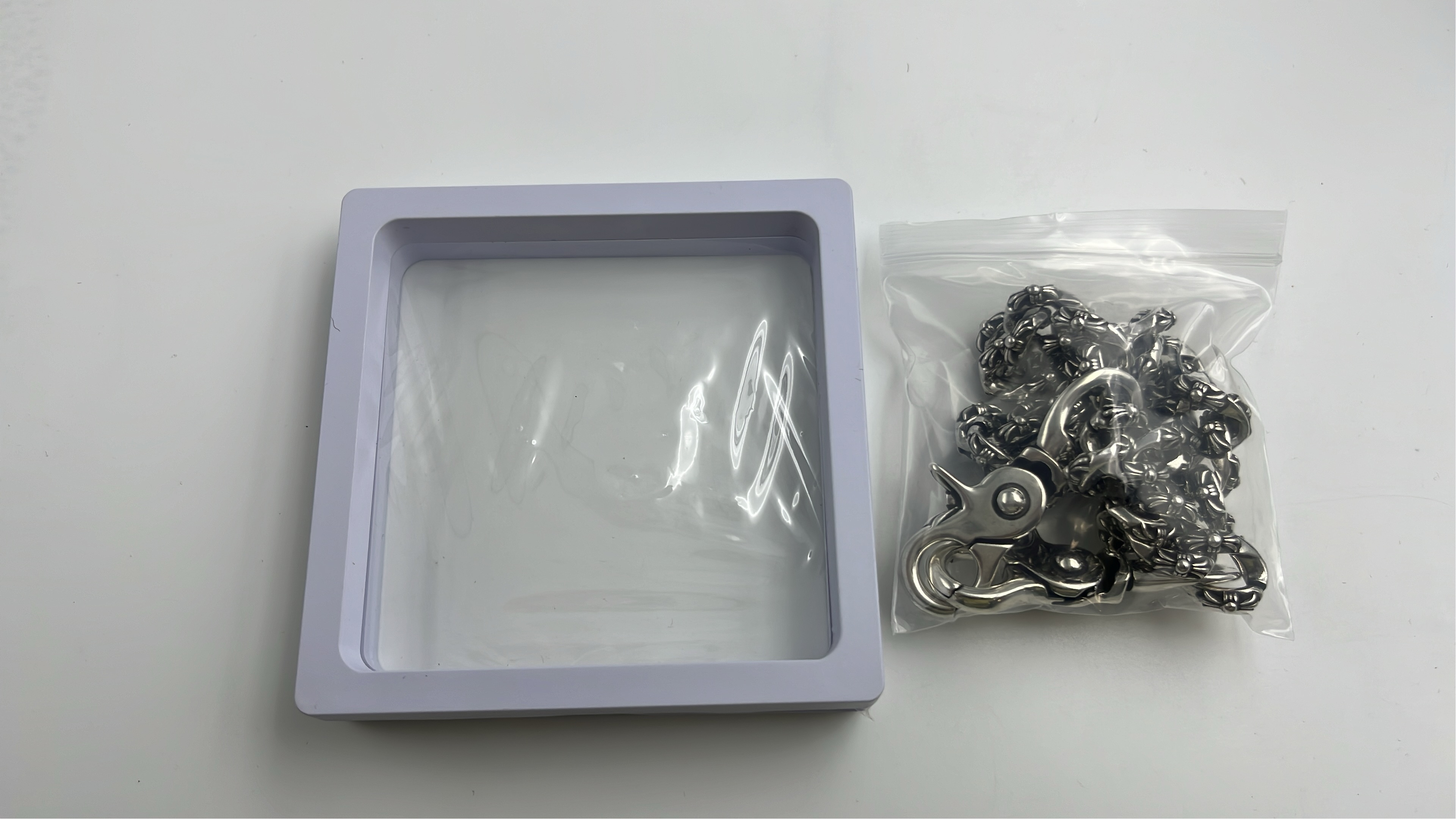 Chrome Hearts Silver Chain Bracelet with Clasp
