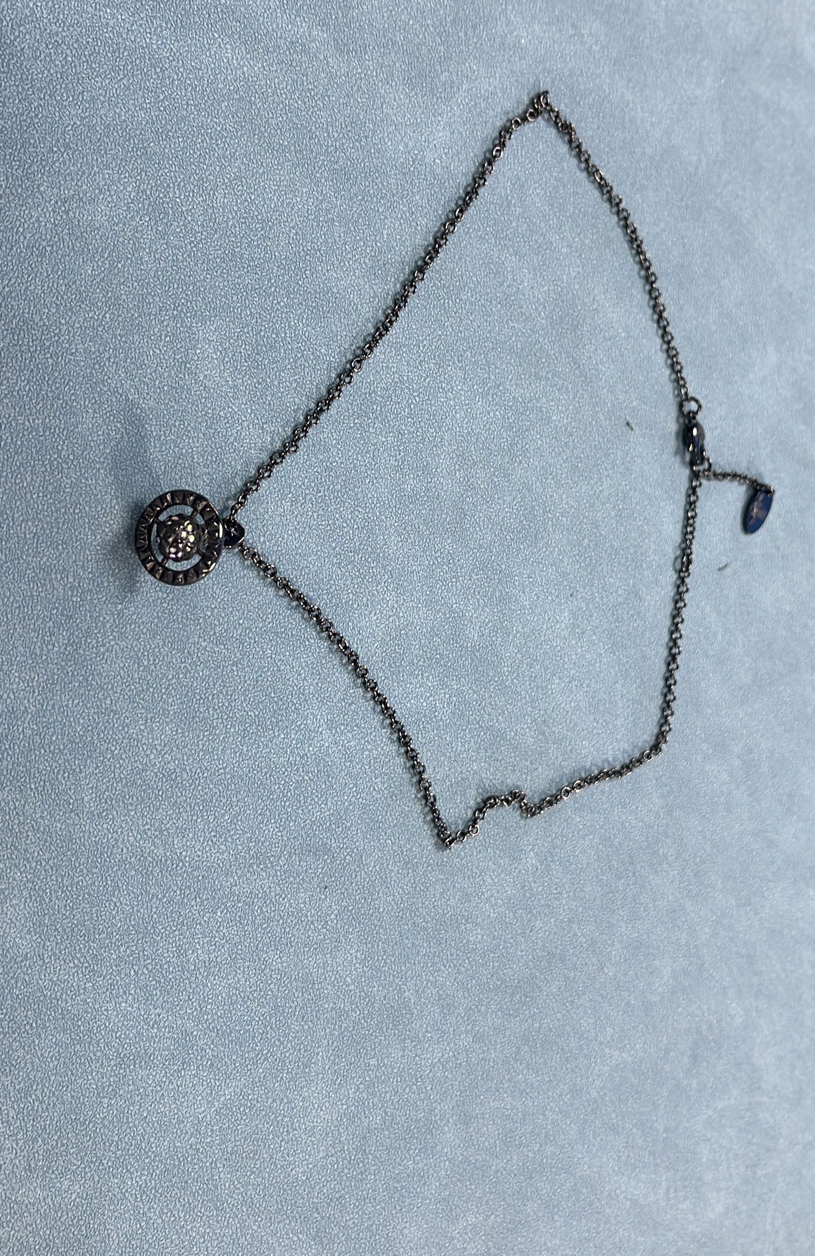 Rose Gold Orb Pendant Necklace with Crystal Accents
