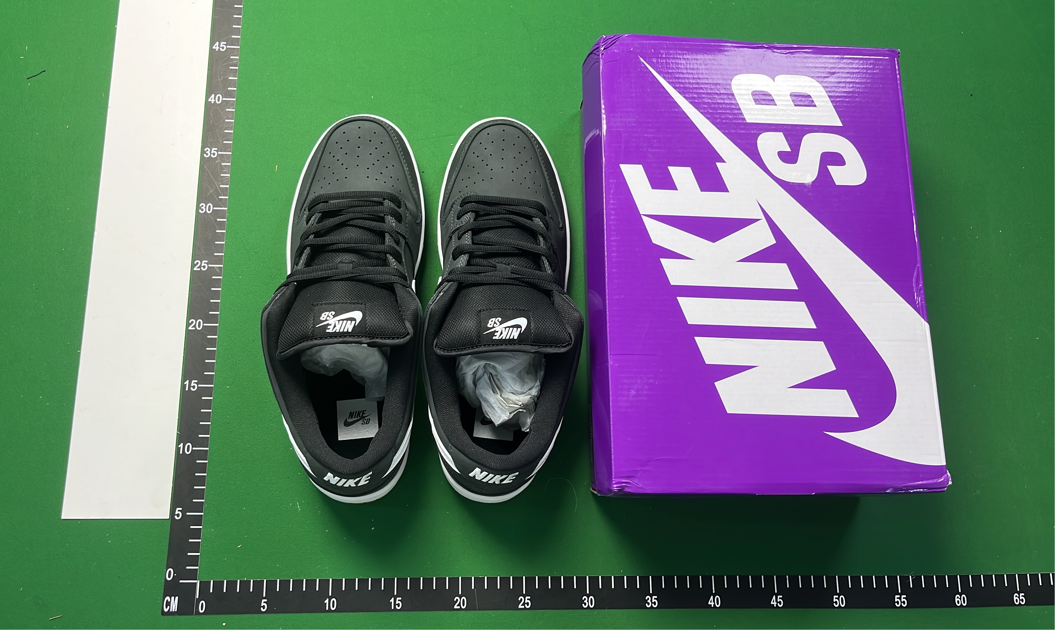 Nike Dunk Low Black White Gum Sole Sneakers