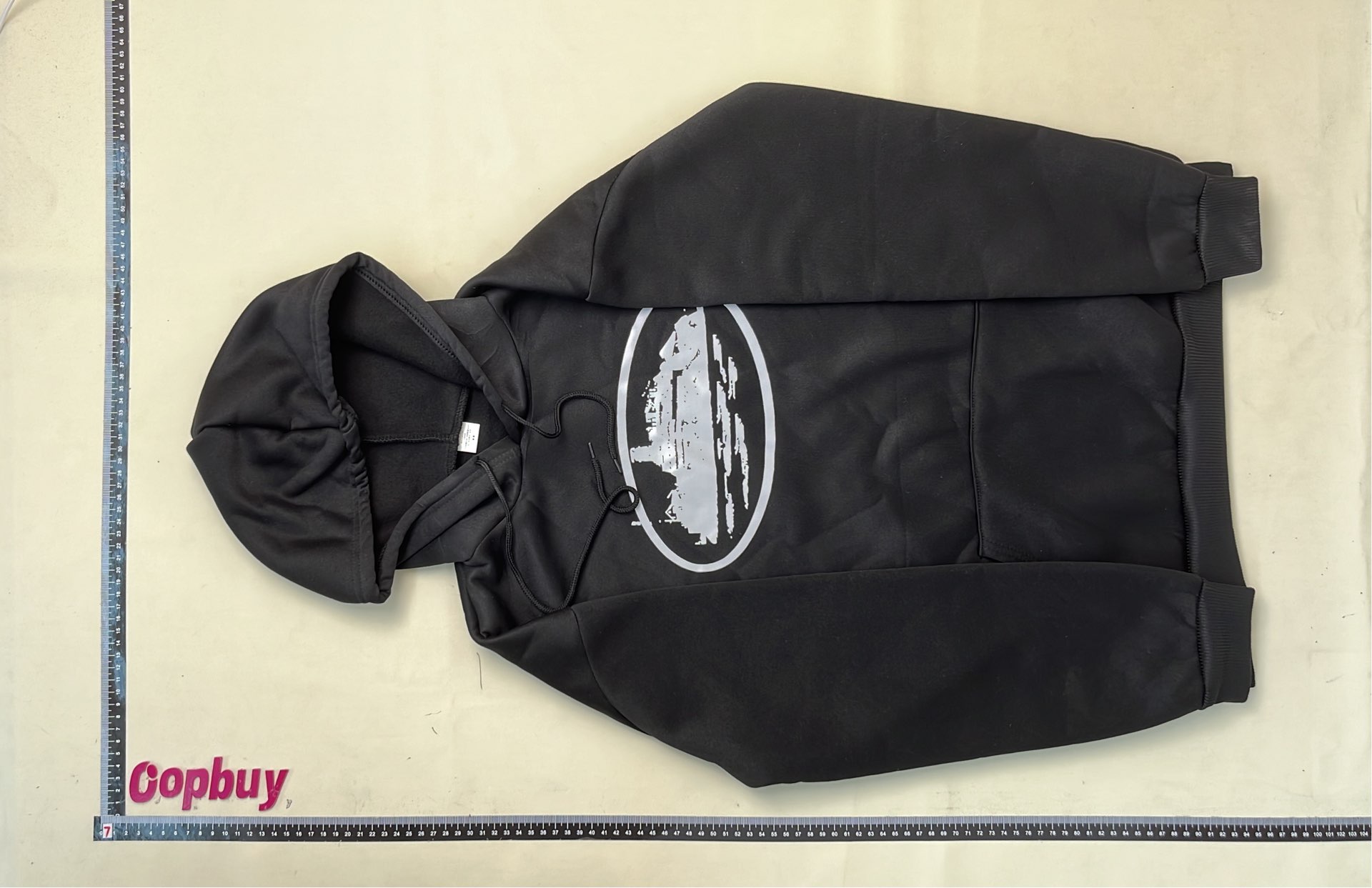 Black Hoodie with Ship Logo Design - Casual Wear