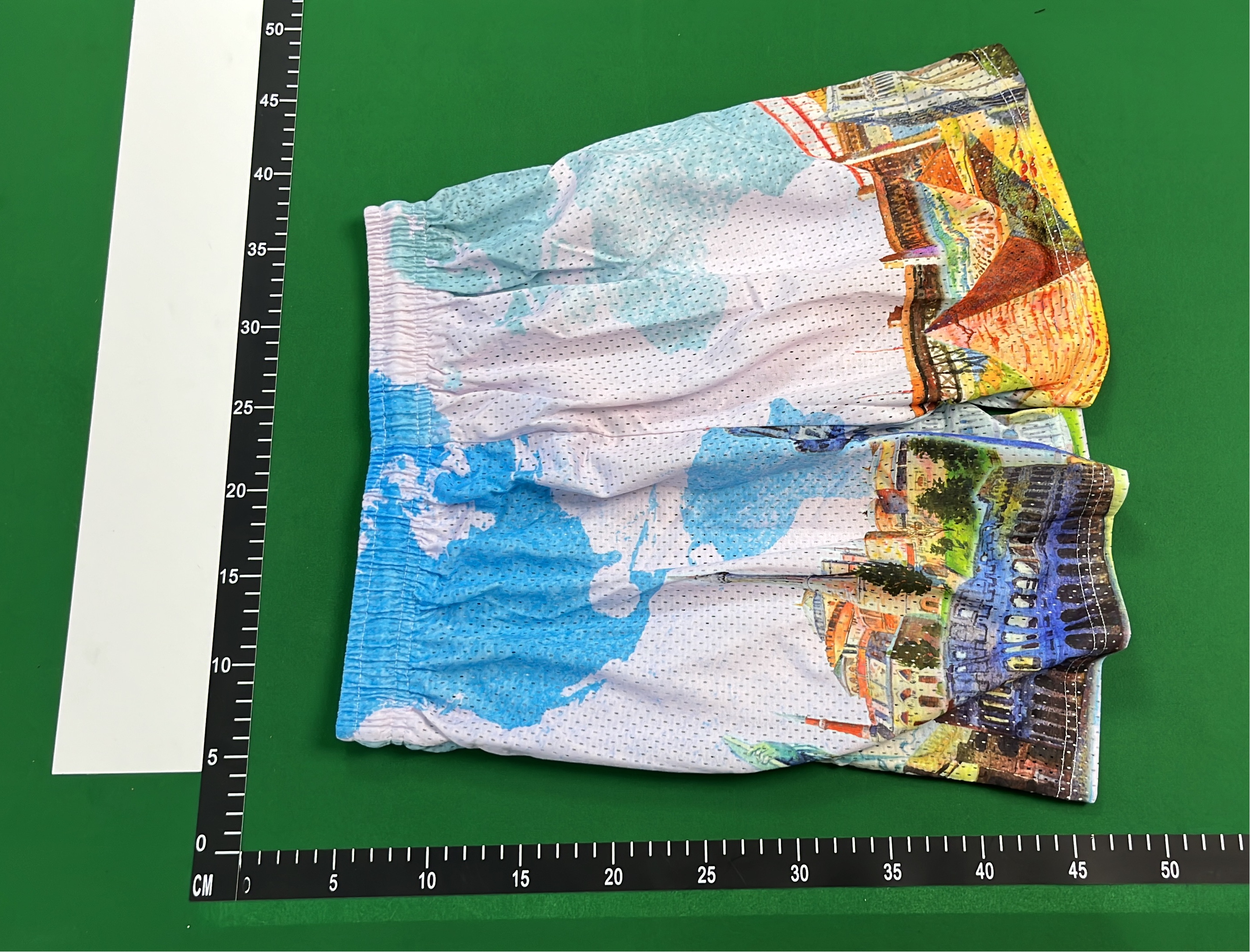 Men's Floral Print Athletic Shorts - Black and White Design