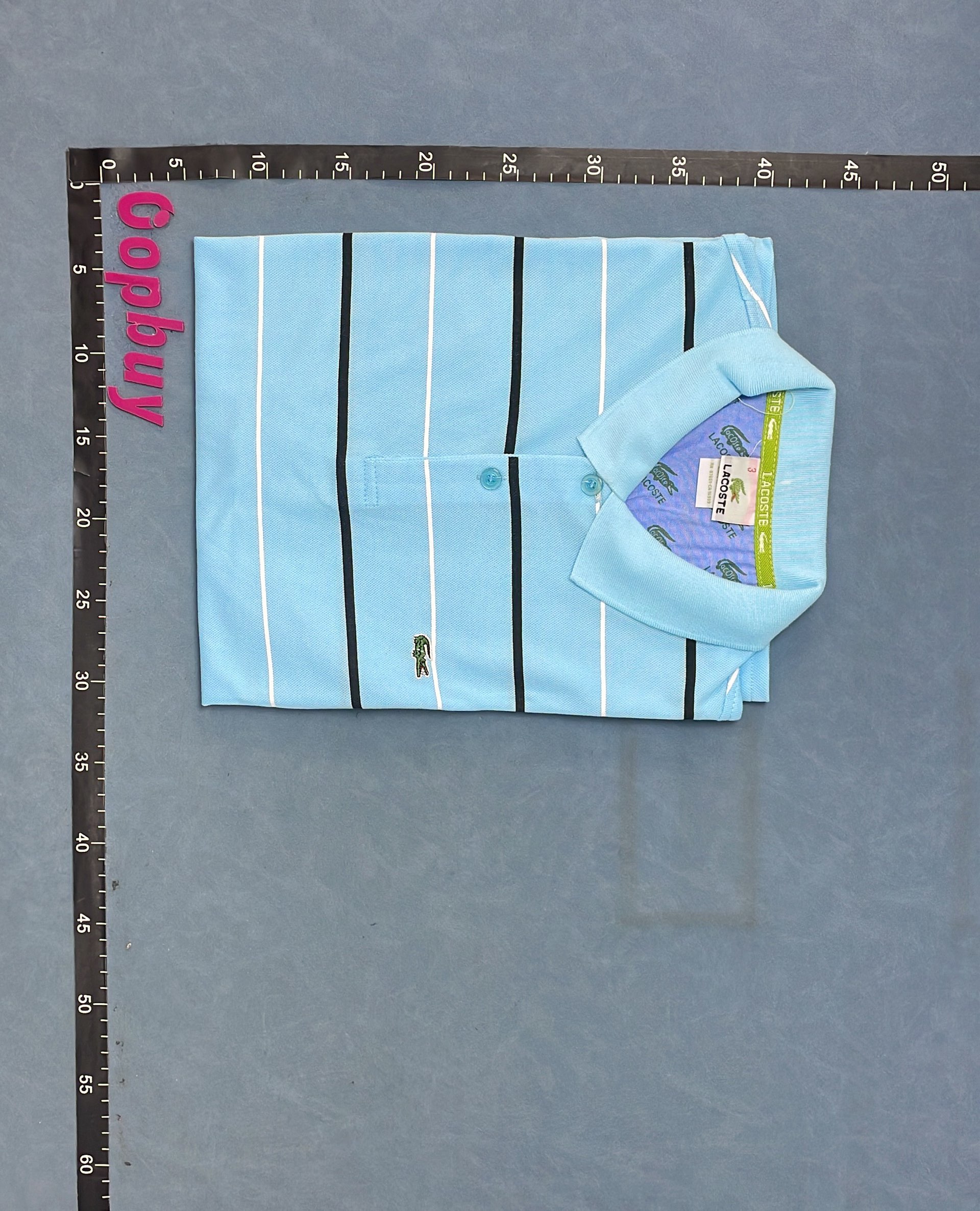 Light Blue Striped Athletic Fabric for Performance Wear