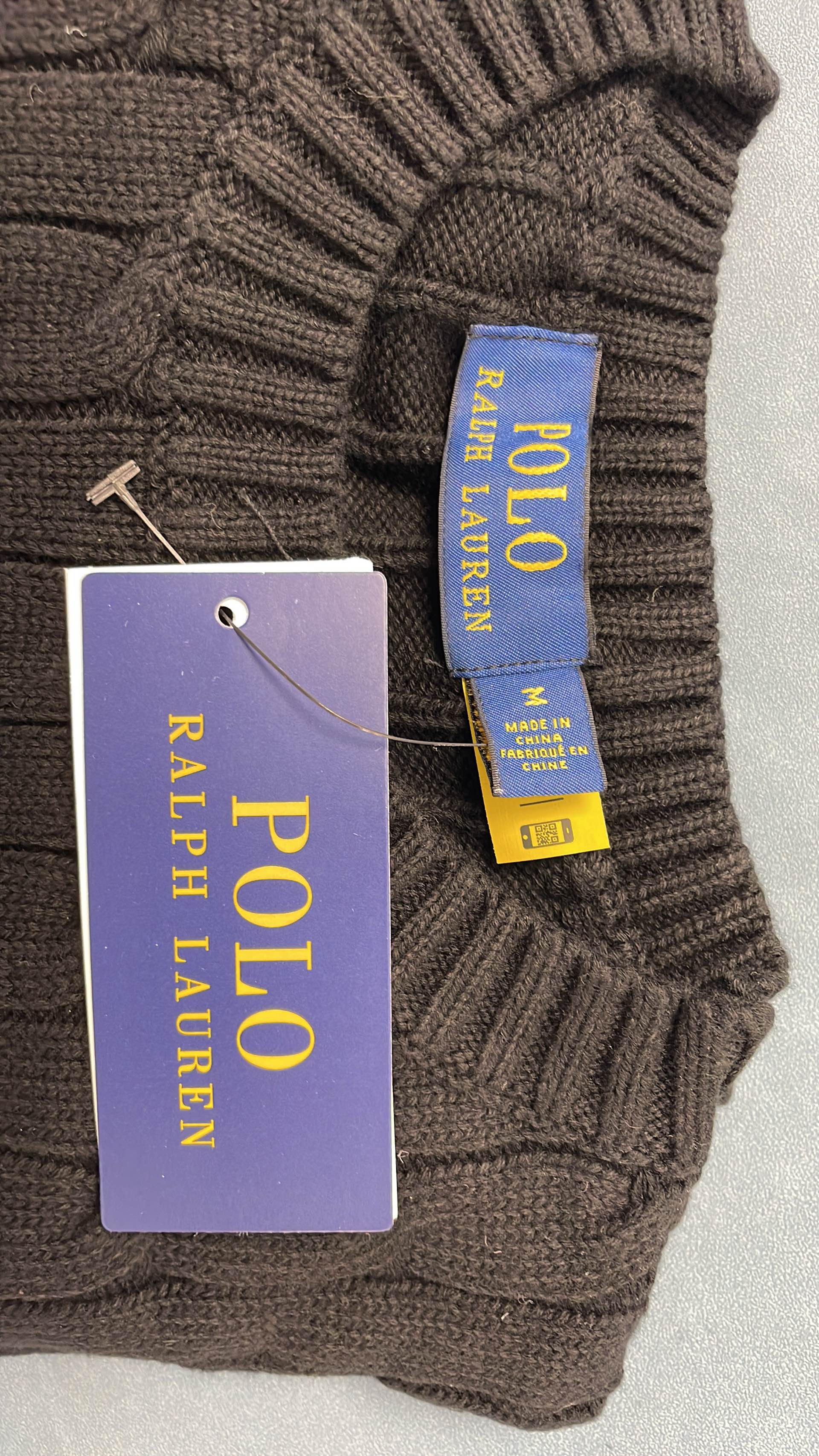 Men's Cable Knit Sweater with Pony Logo