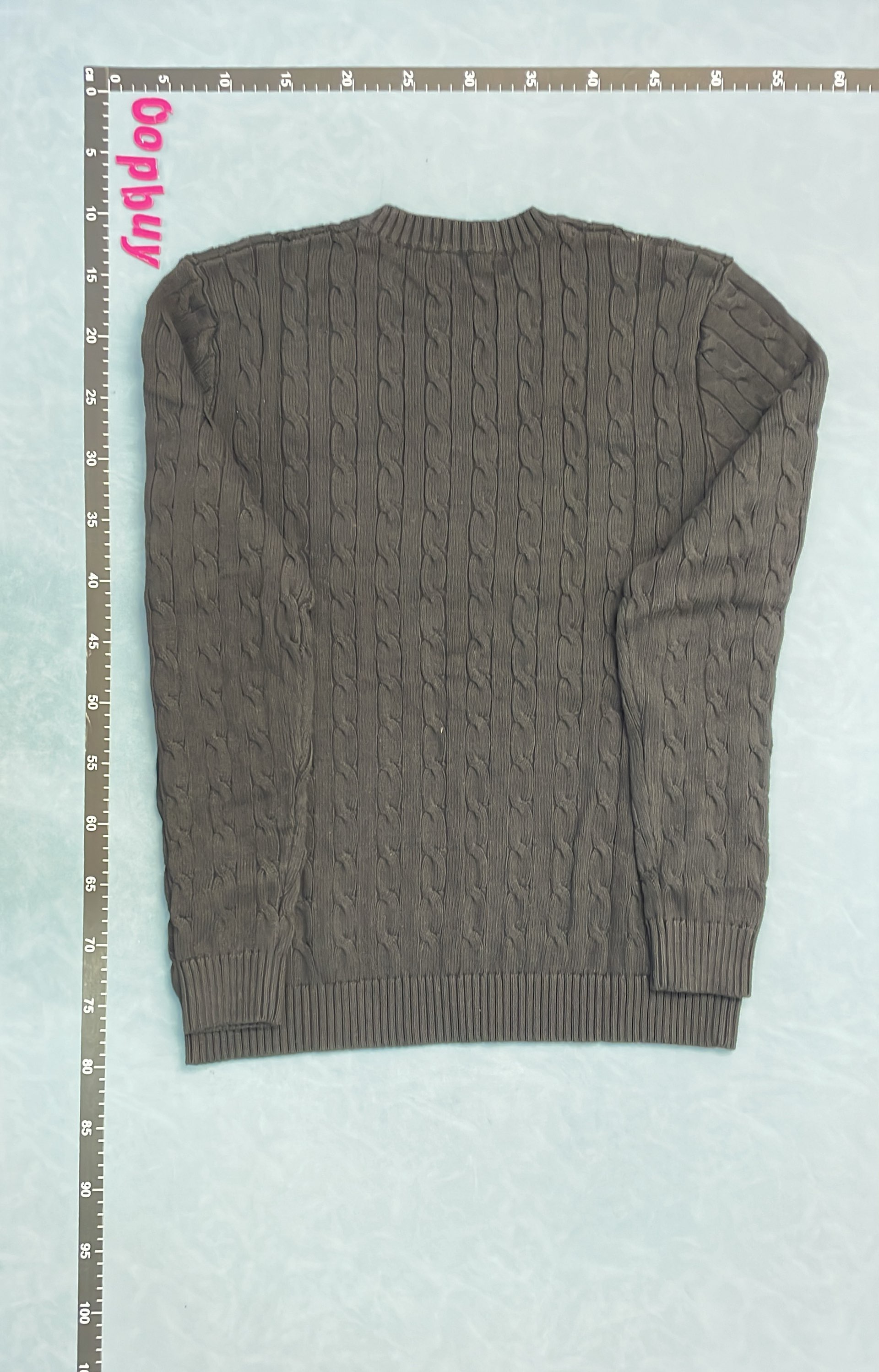 Men's Cable Knit Sweater with Pony Logo