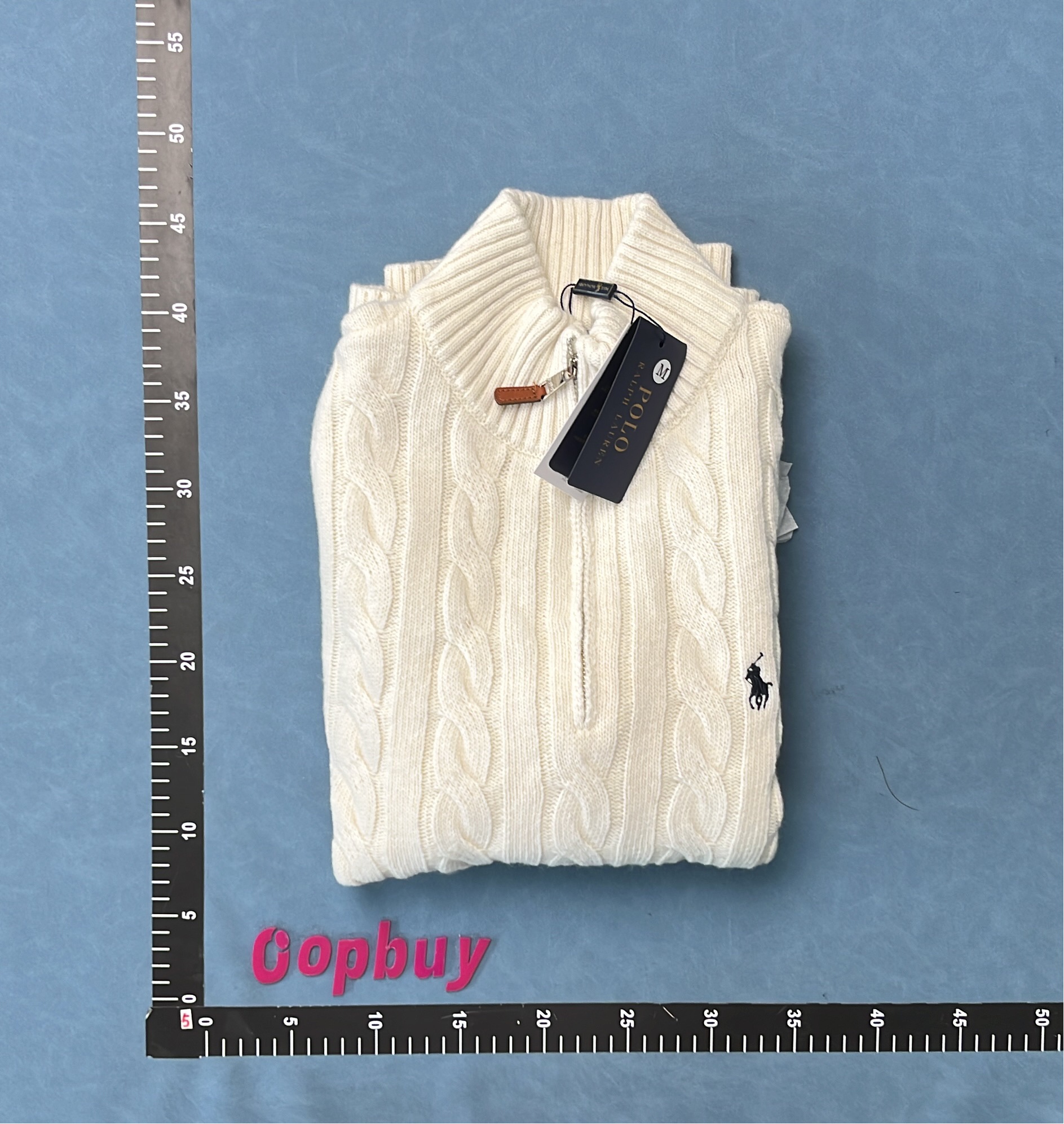 Men's Gray Cable Knit Sweater - Classic Fit
