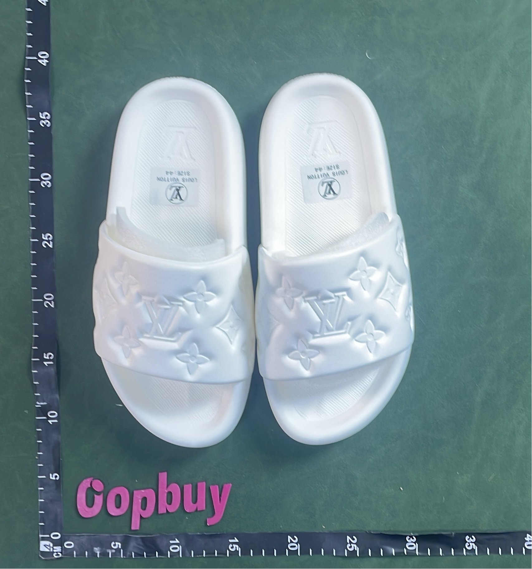 Louis Vuitton Monogram Rubber Slides Black Men's Sandals