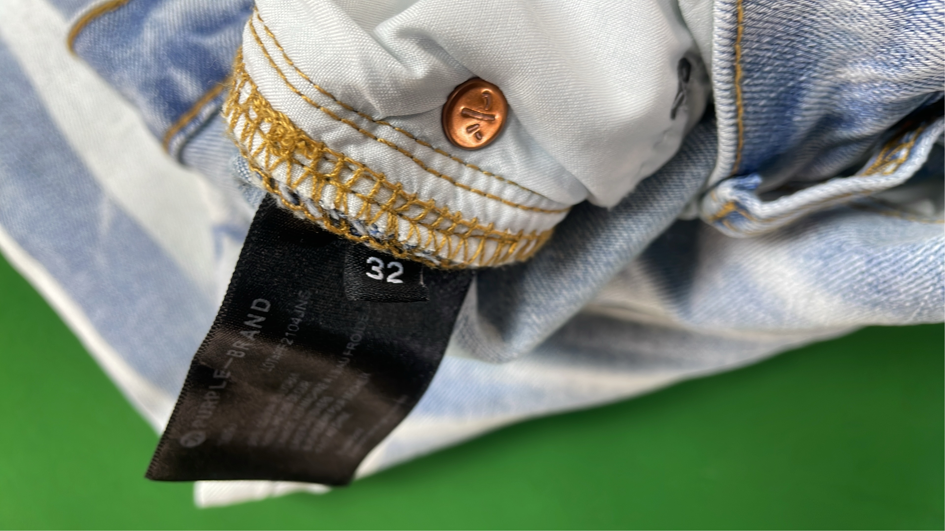 Purple Denim Jeans for Men - Stylish Slim Fit with Distressed Details