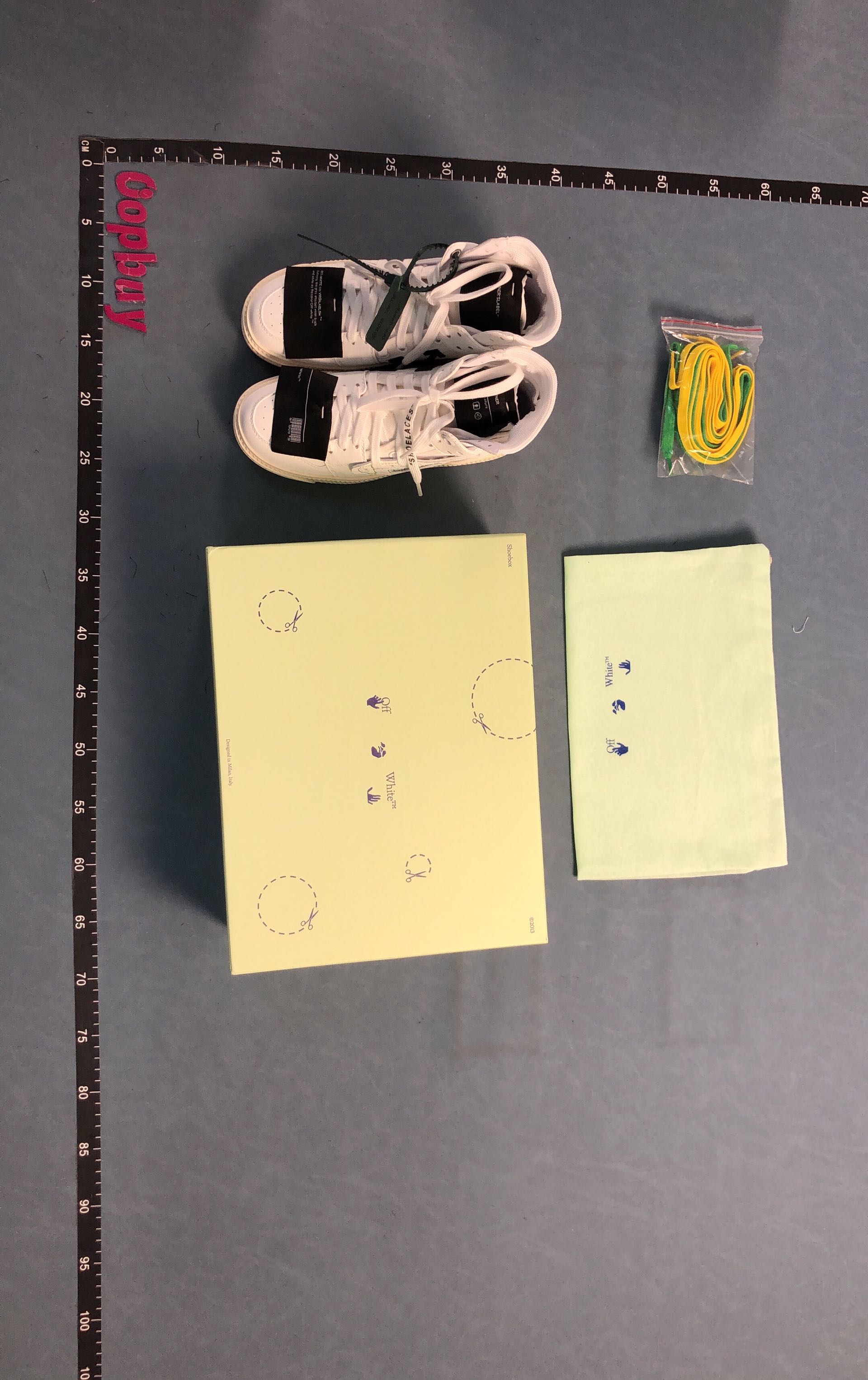 Off-White Blue High Top Sneakers