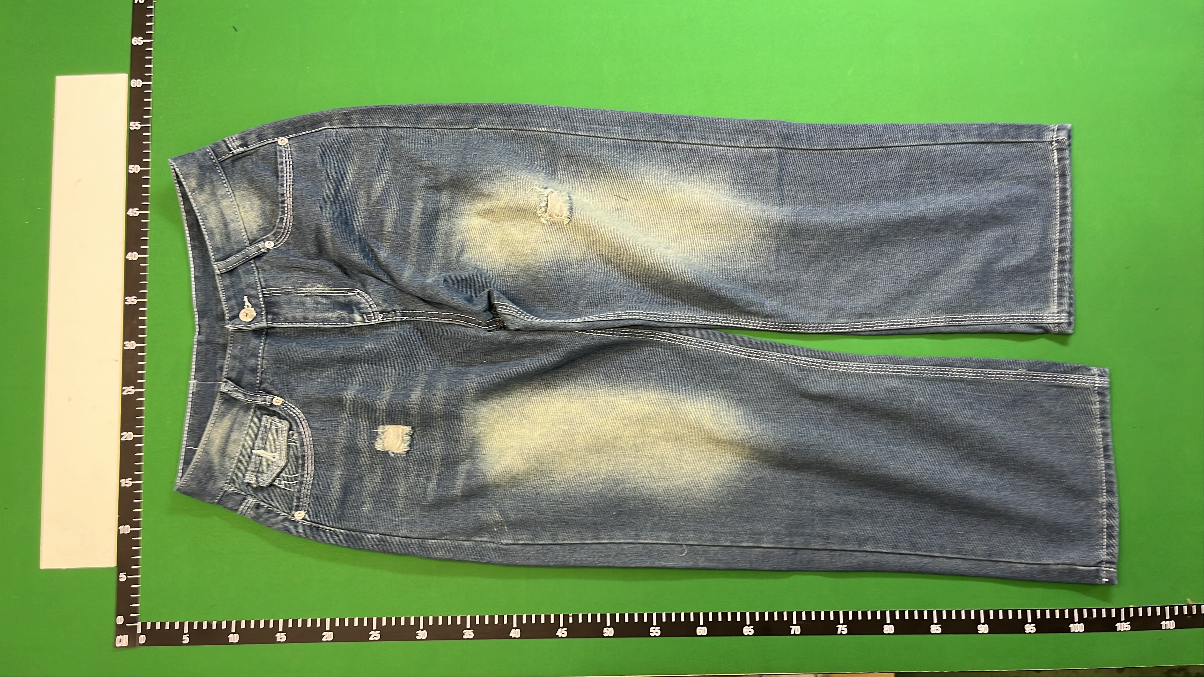 Classic Blue Denim Jeans for Men - Vintage Wash Style