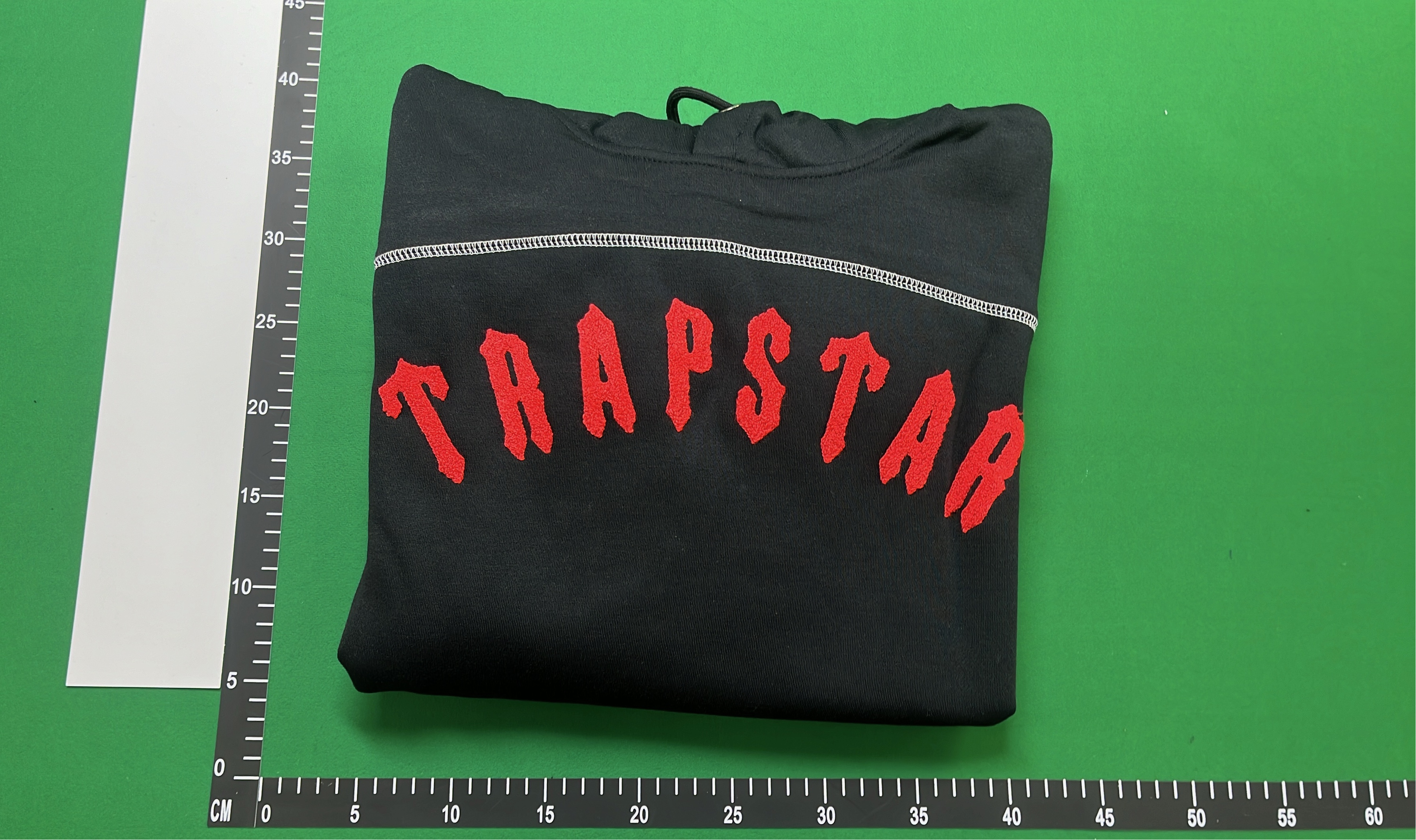 Trapstar Black Hoodie with Red Logo - Streetwear Sweatshirt