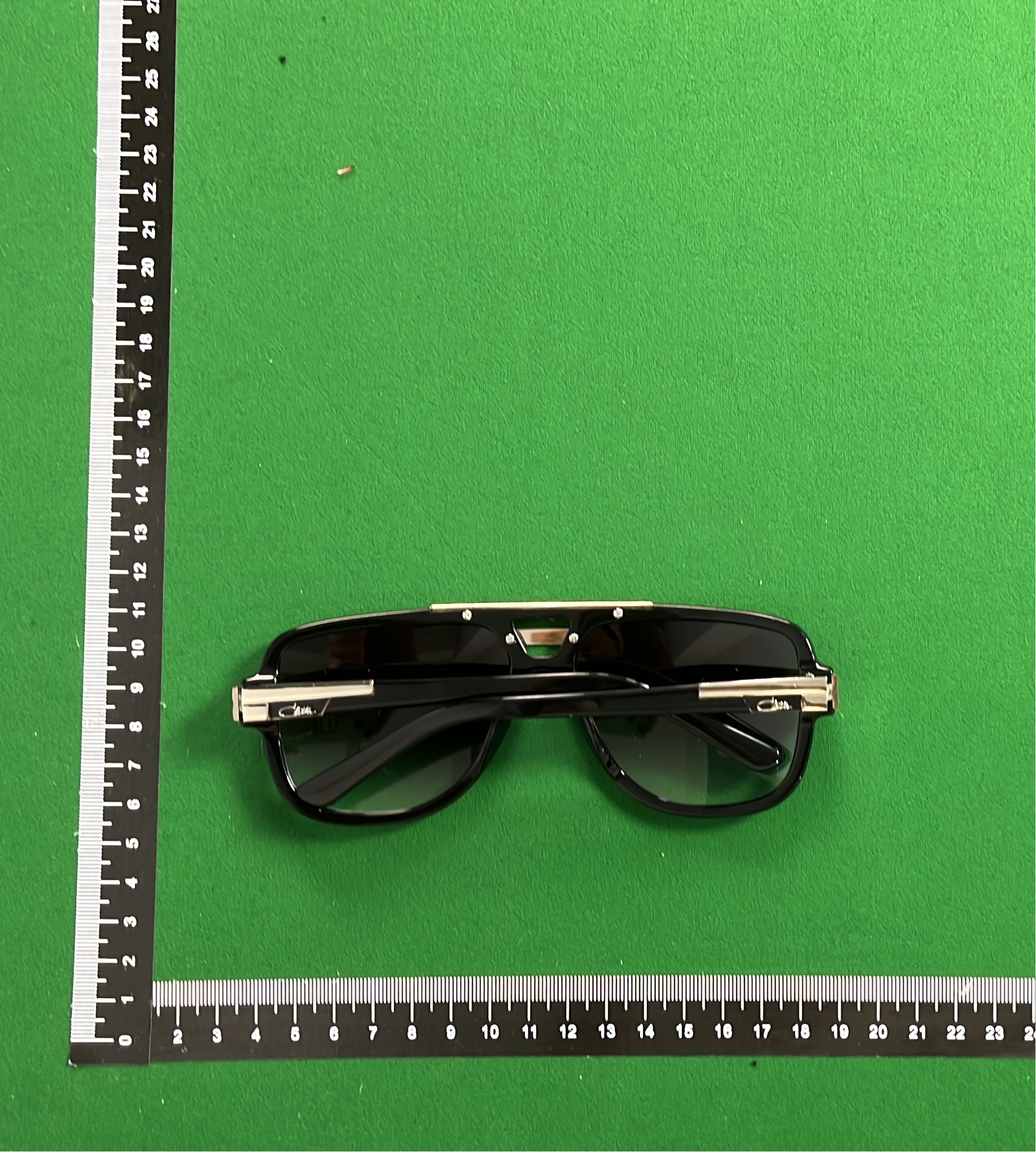 Celine Oversized Square Sunglasses with Gold Accents