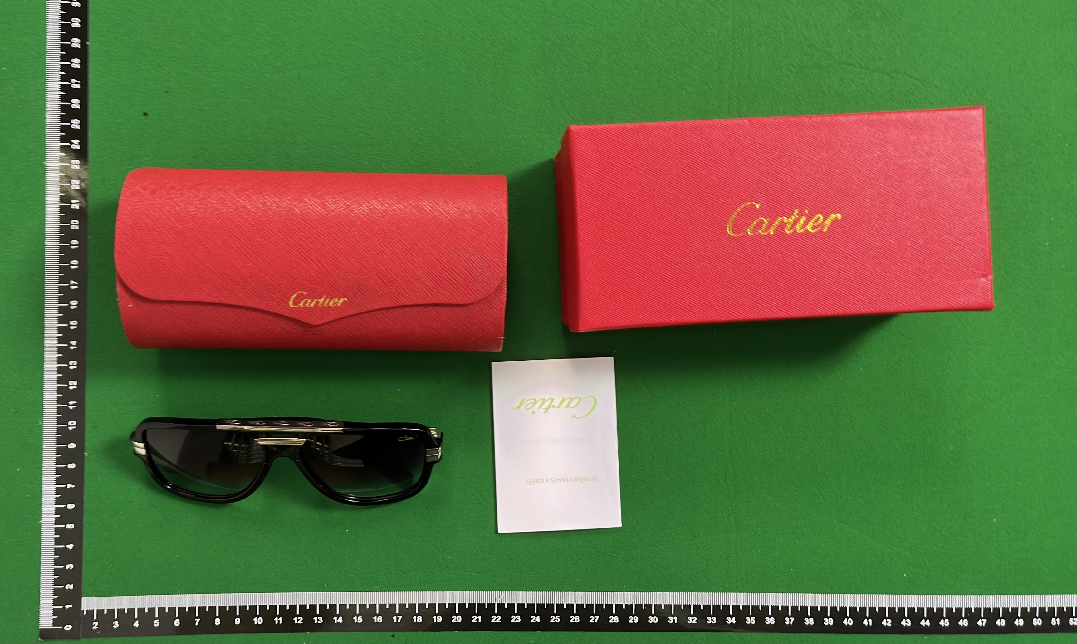 Celine Oversized Square Sunglasses with Gold Accents