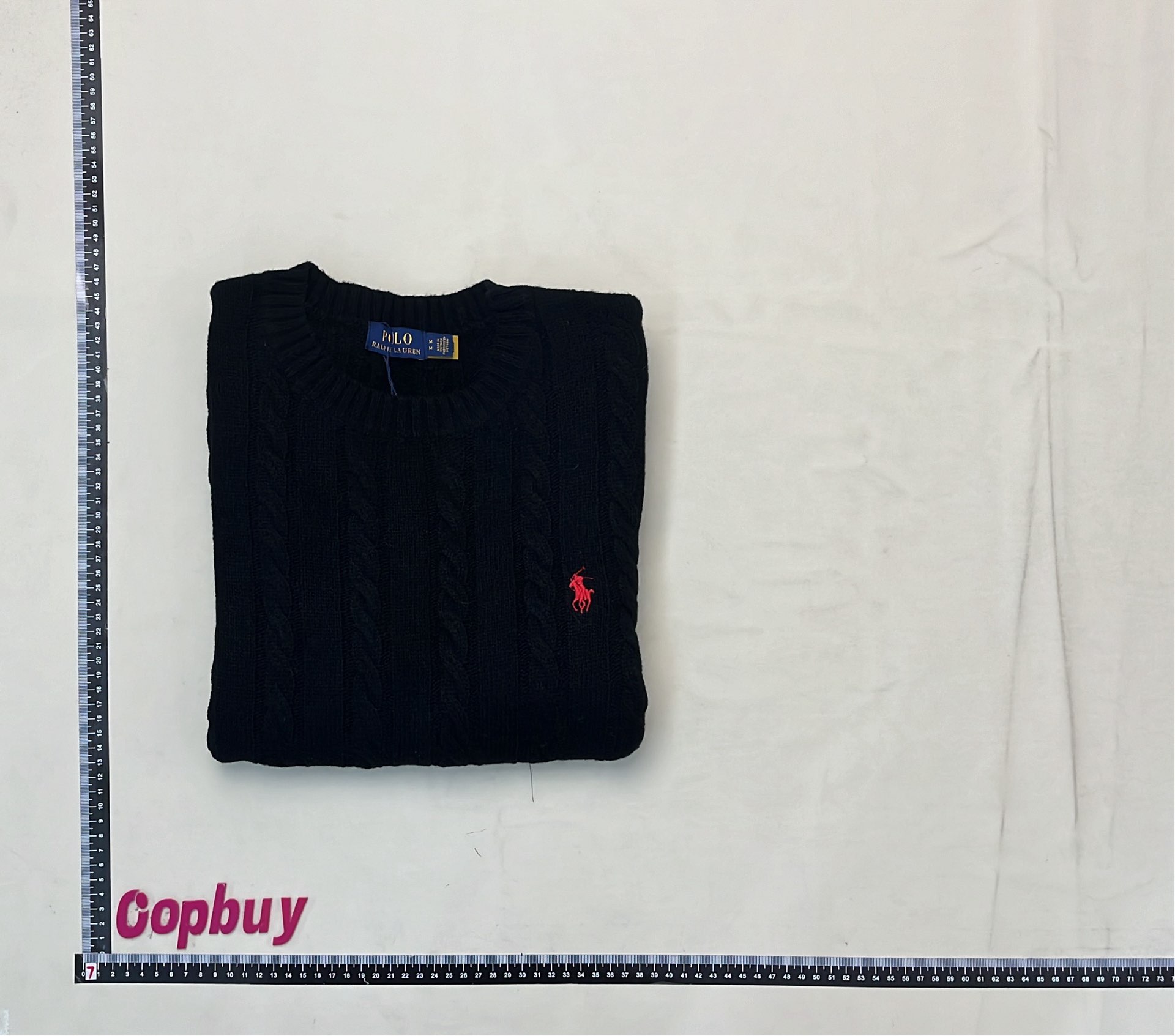 Ralph Lauren Cable Knit Sweater - Black, White, Pink, Gray