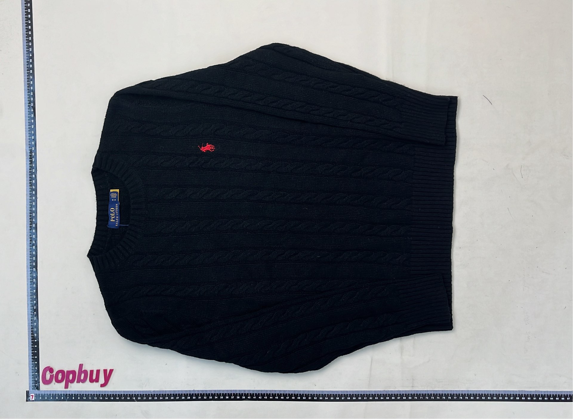 Ralph Lauren Cable Knit Sweater - Black, White, Pink, Gray