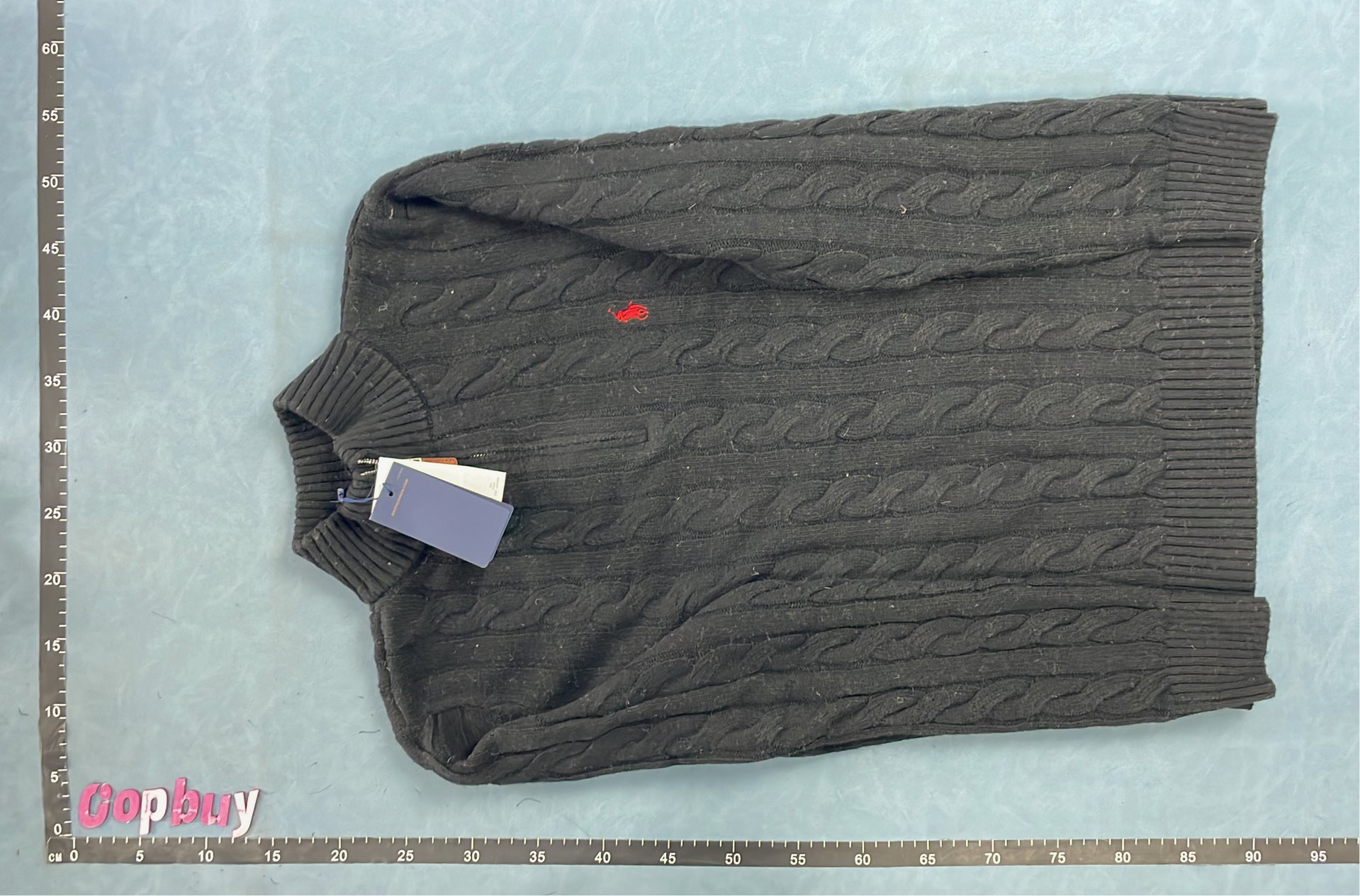 Men's Cable Knit Half-Zip Sweater in Beige