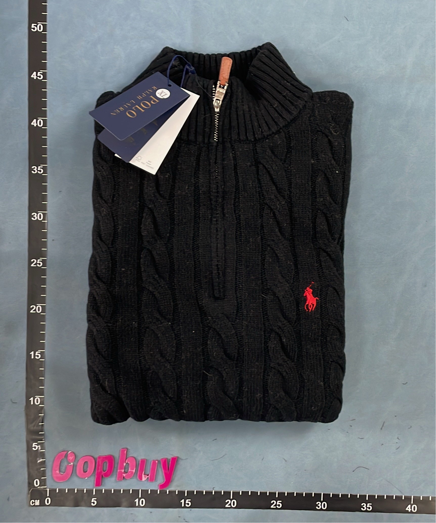 Men's Cable Knit Half-Zip Sweater in Beige