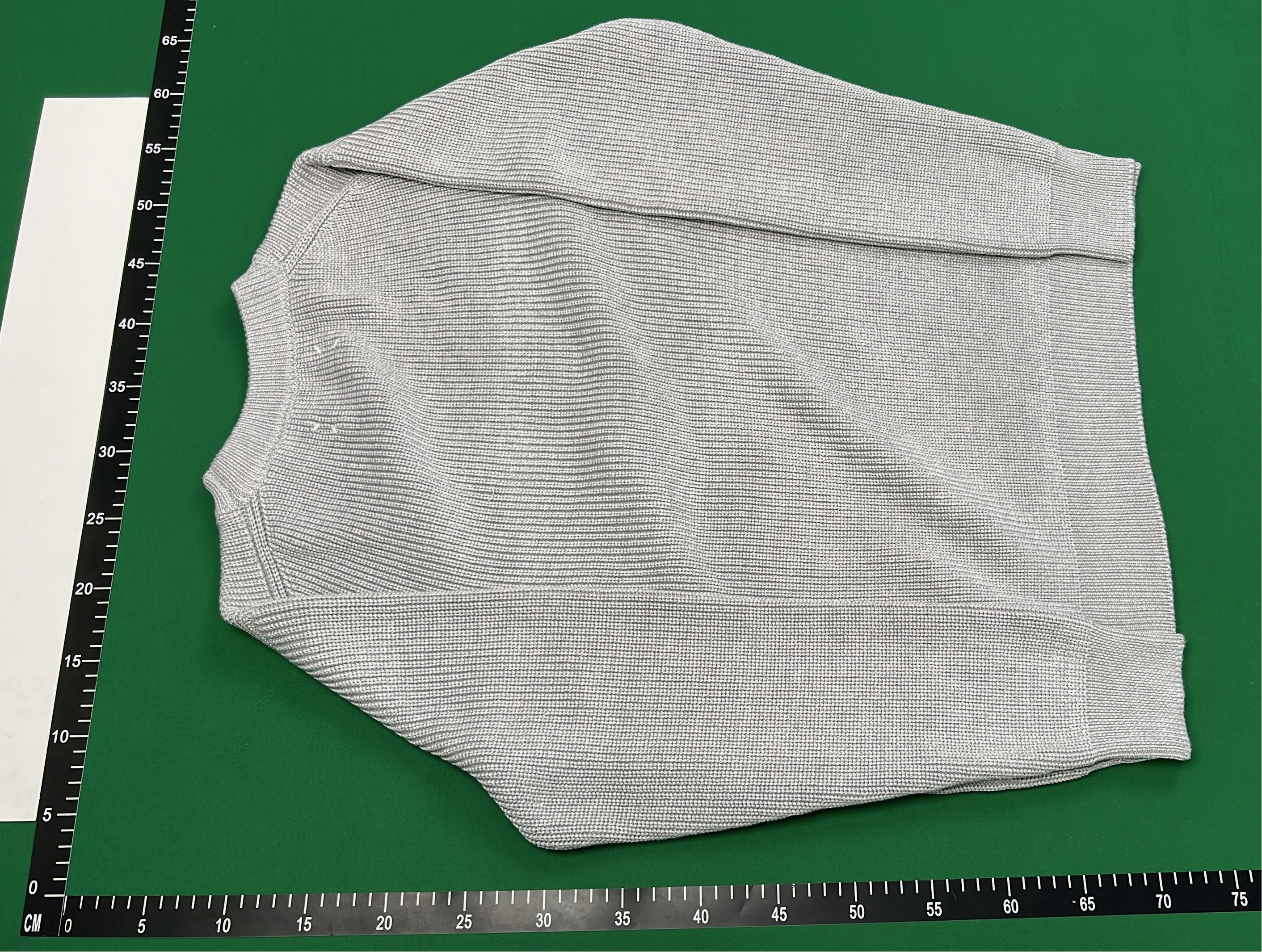Men's Ribbed Knit Crewneck Sweater in Dark Gray