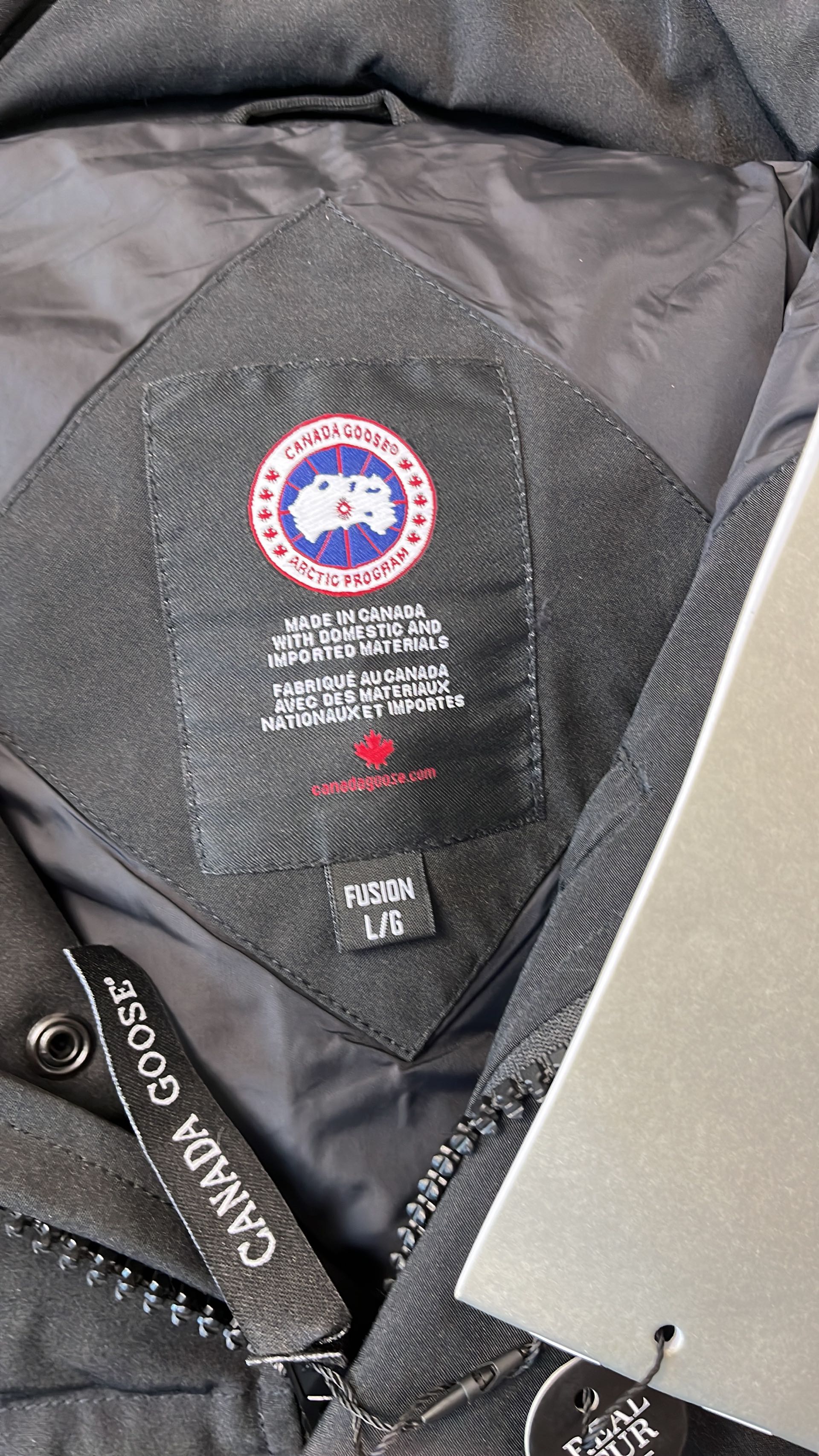 Canada Goose Down Jacket with Fur Trim Hood
