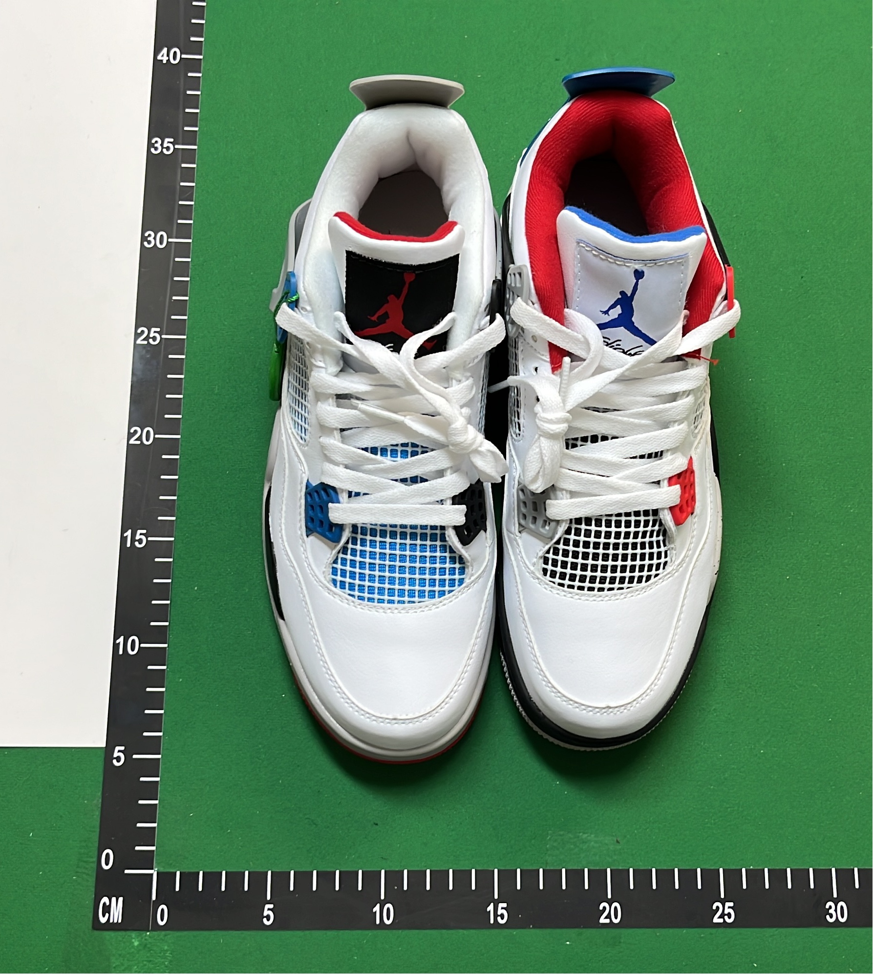 Air Jordan 4 Retro Shoes - White, Black, Red, Blue, Yellow