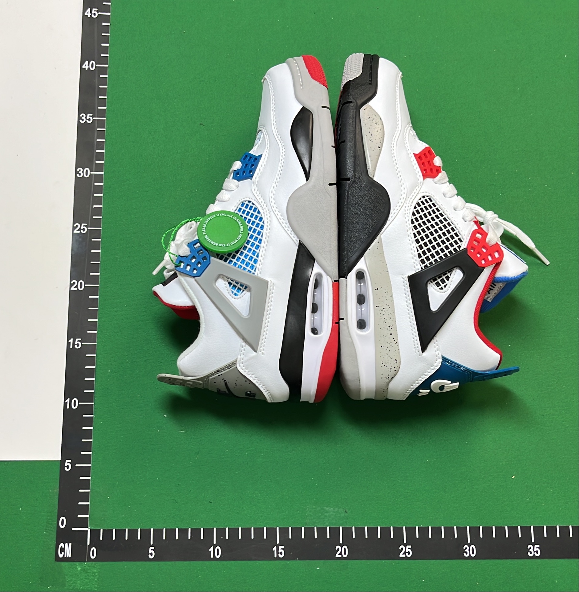 Air Jordan 4 Retro Shoes - White, Black, Red, Blue, Yellow