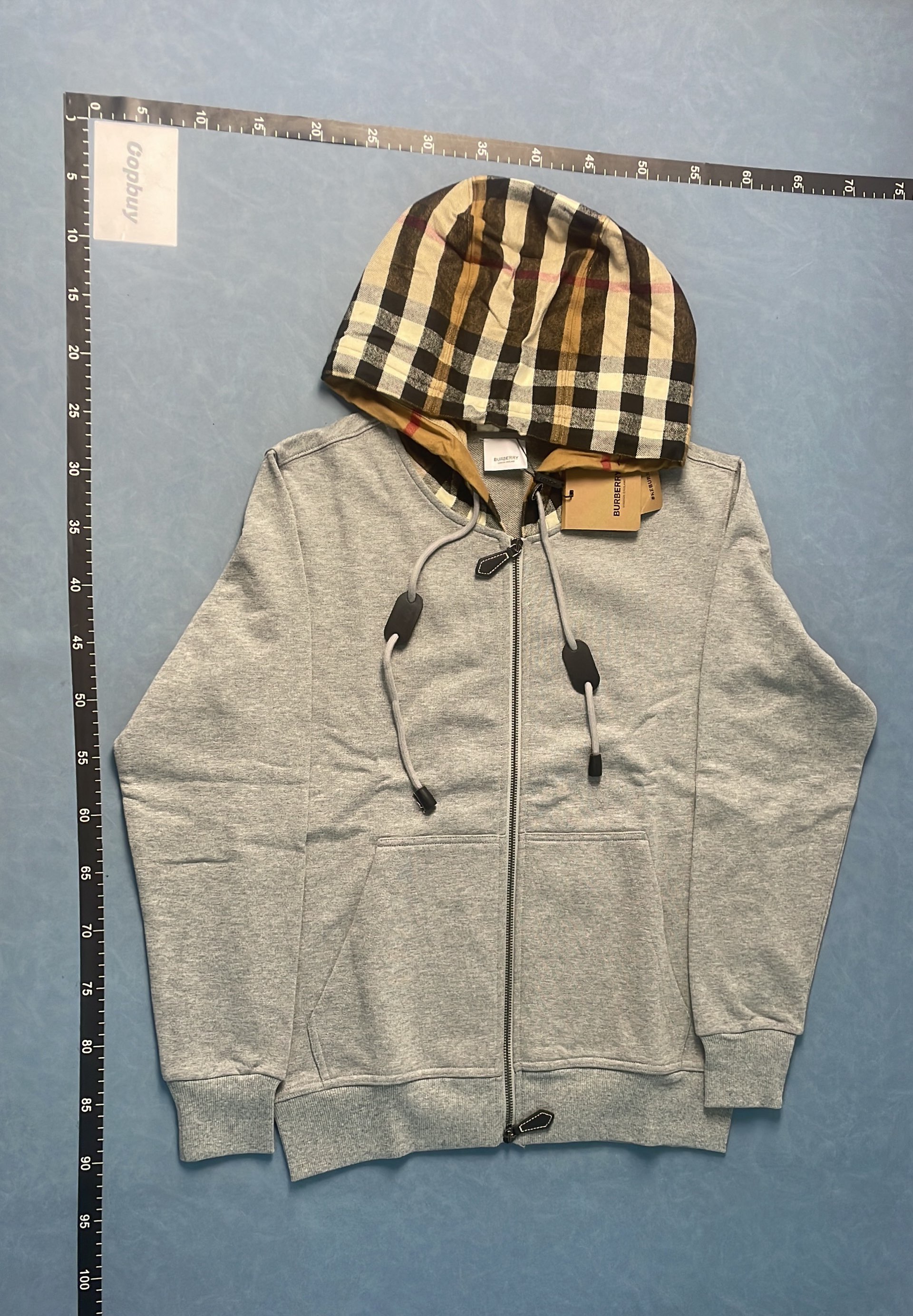 Burberry Hoodie with Logo and Check Pattern Design